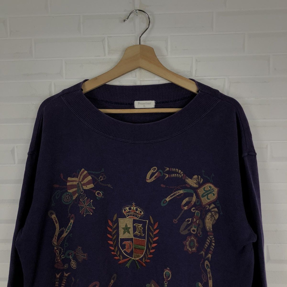 Japanese Brand VINTAGE SWEATSHIRT BIG LOGO PRESSENTIMENT Size US M / EU 48-50 / 2 - 3 Thumbnail