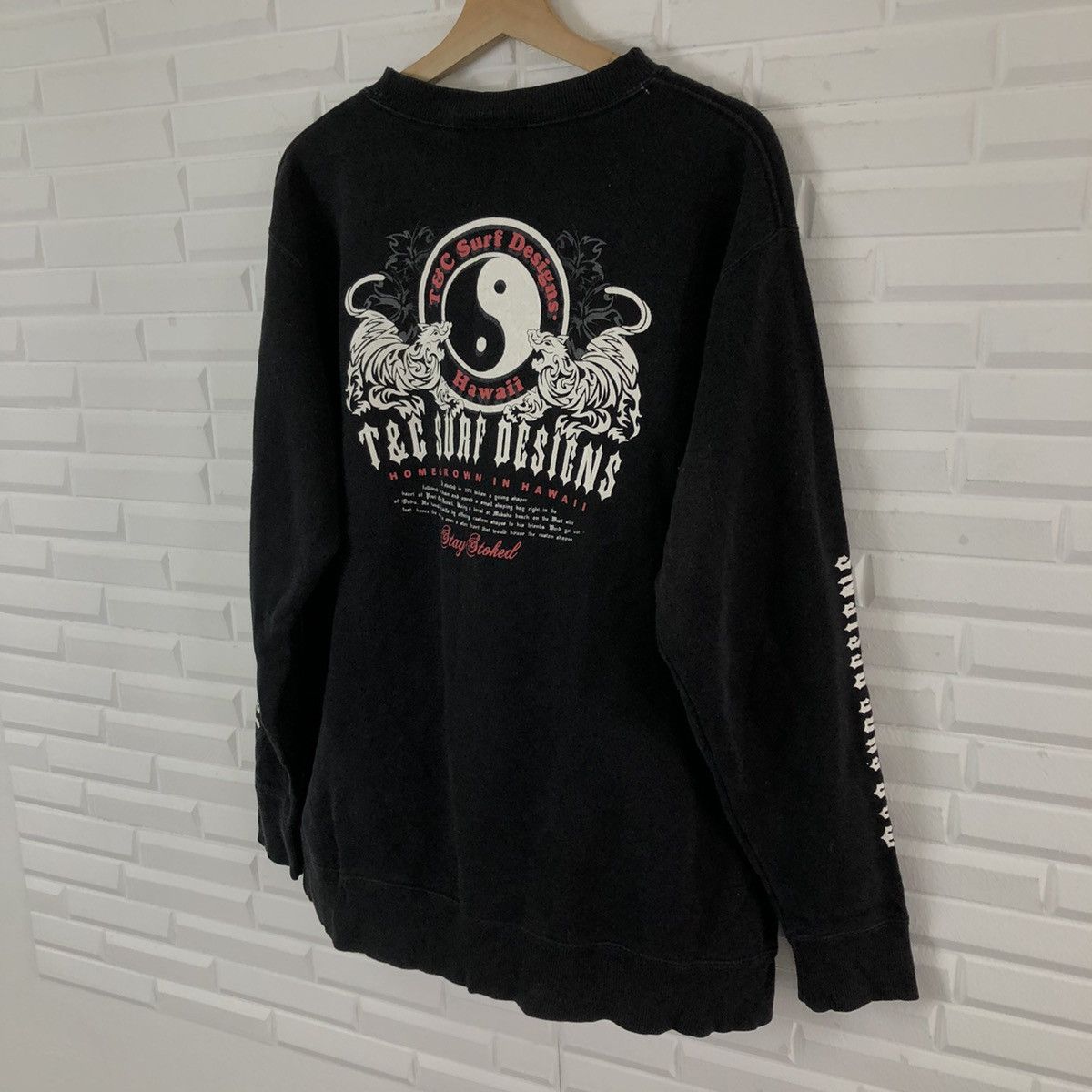 Japanese Brand T&C SURF DESIGNS BIG LOGO SWEATSHIRT RARE PUNK STYLE Size US XL / EU 56 / 4 - 10 Thumbnail