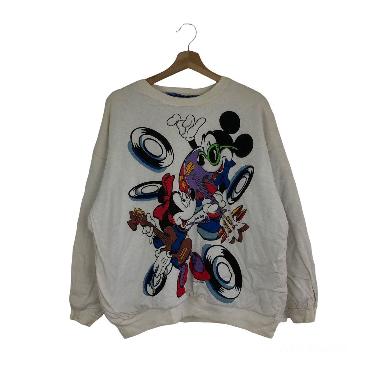 VINTAGE MICKEY MOUSE BIG LOGO FULL PRINT RARE DESIGN