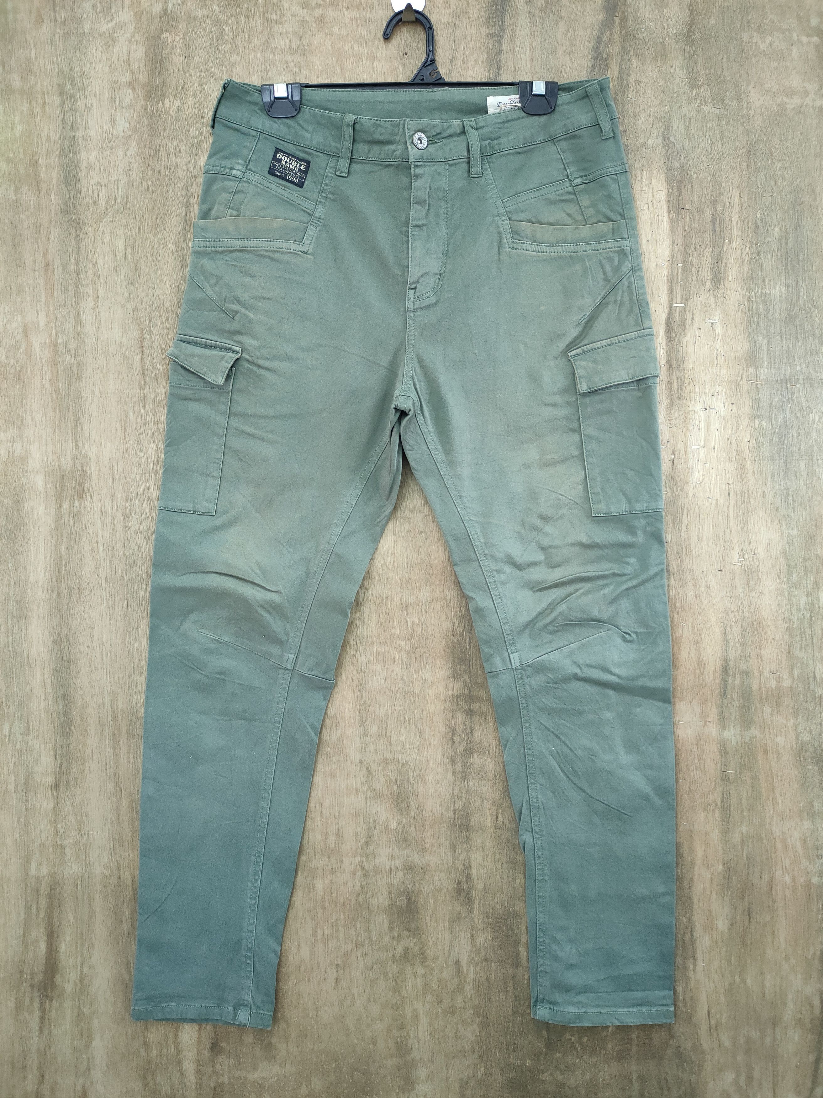Japanese Brand × Vintage DOUBLE NAME FADED CARGO PANTS Size US 29 - 1 Thumbnail