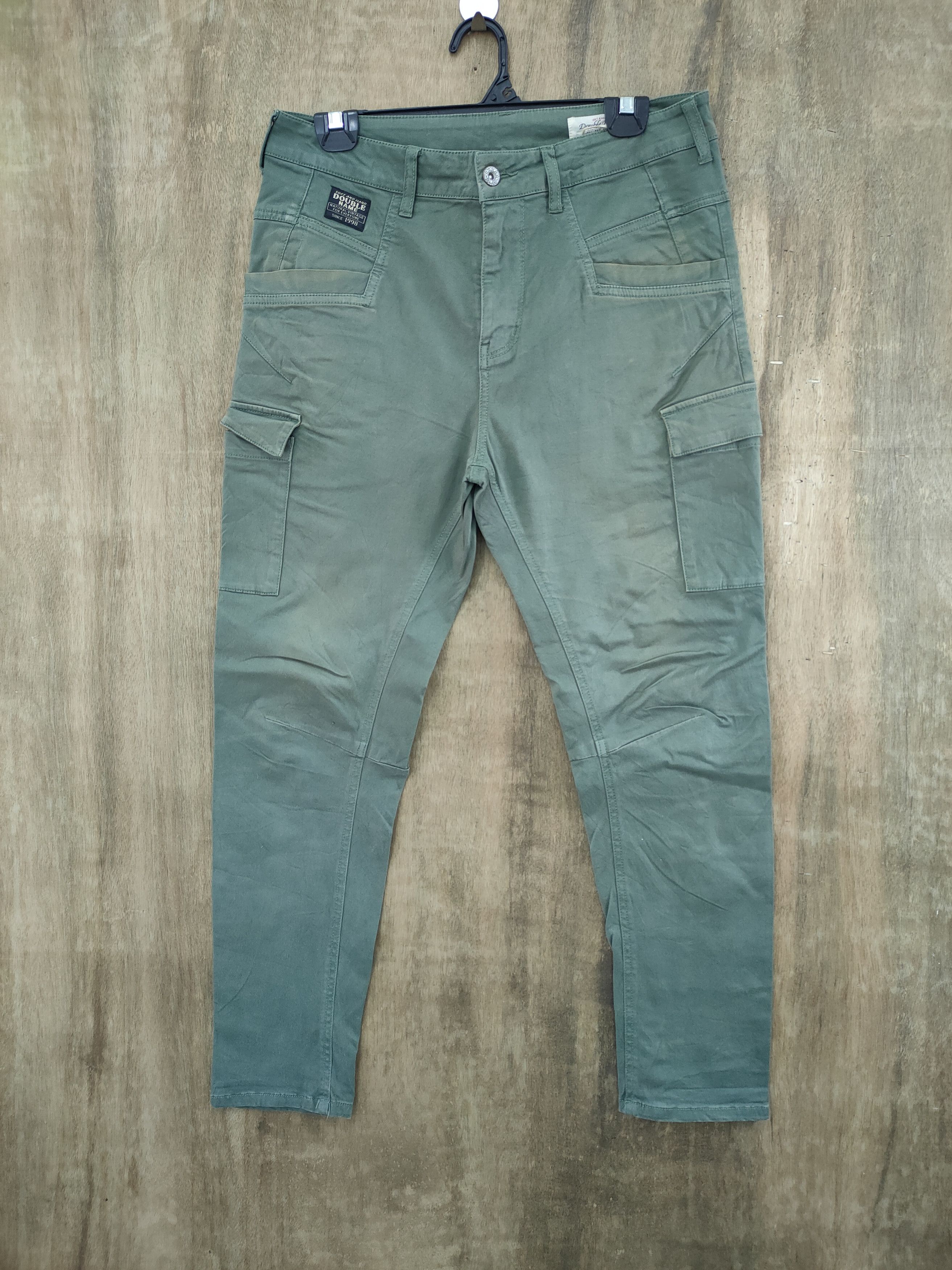 Japanese Brand × Vintage DOUBLE NAME FADED CARGO PANTS Size US 29 - 4 Thumbnail