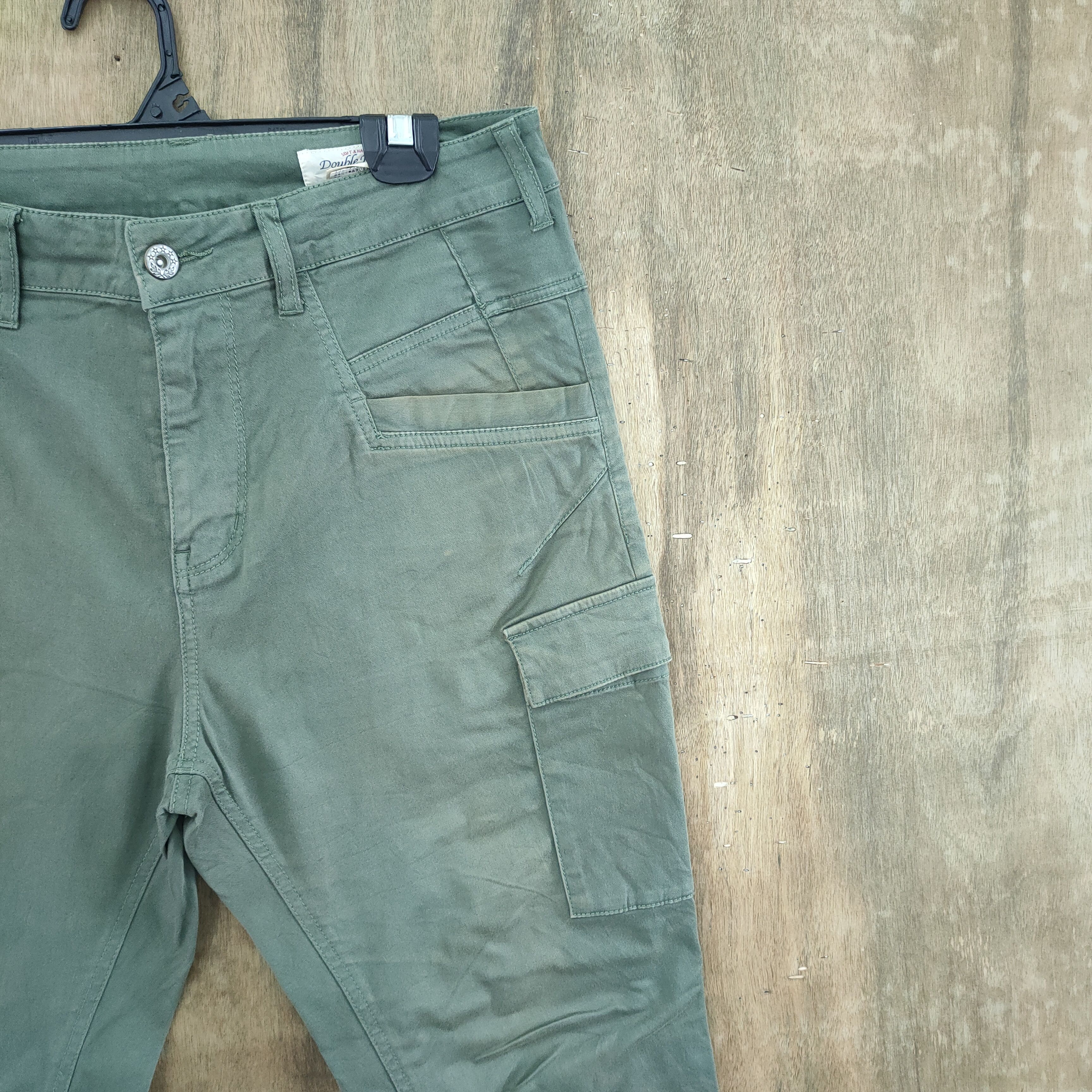 Japanese Brand × Vintage DOUBLE NAME FADED CARGO PANTS Size US 29 - 6 Thumbnail