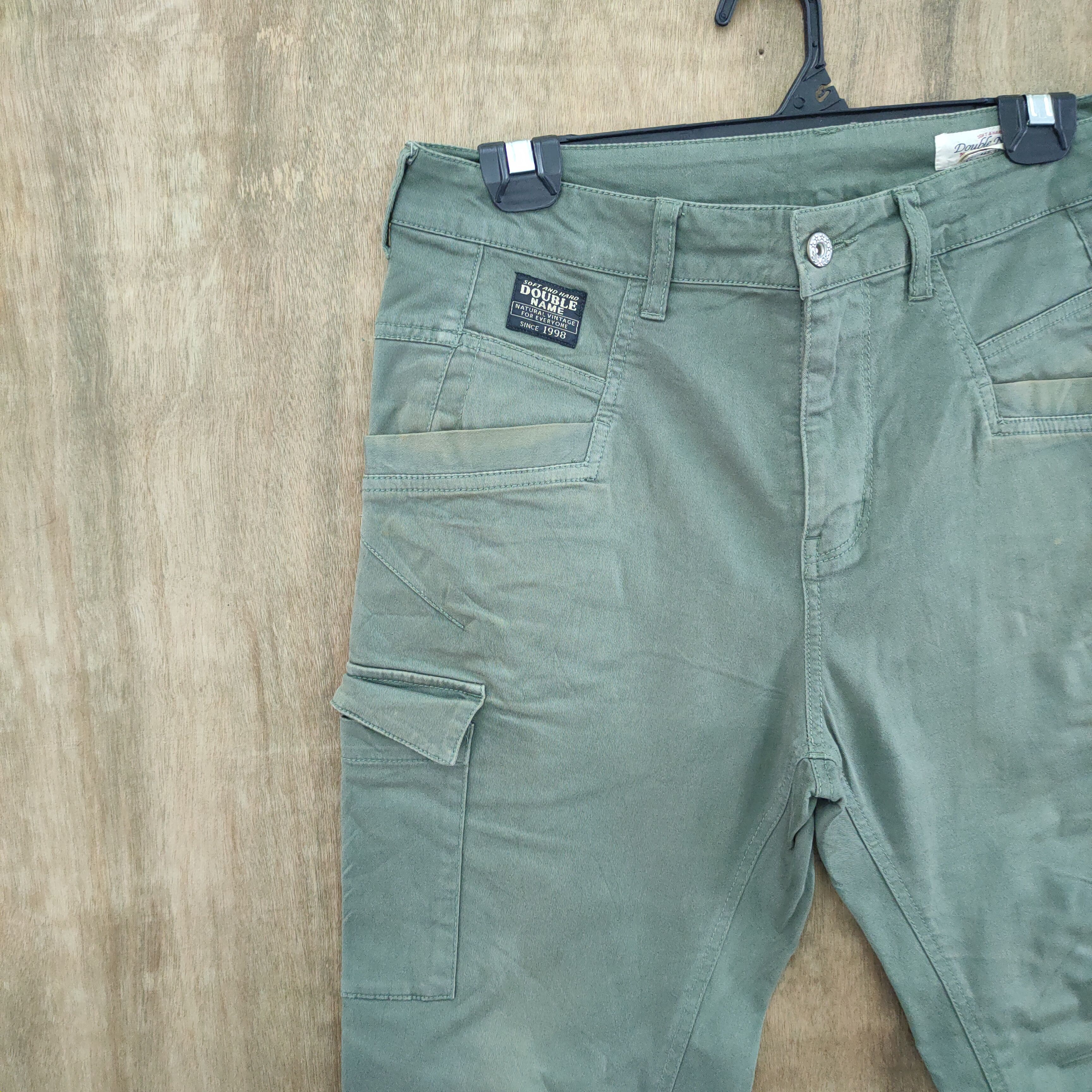Japanese Brand × Vintage DOUBLE NAME FADED CARGO PANTS Size US 29 - 5 Thumbnail
