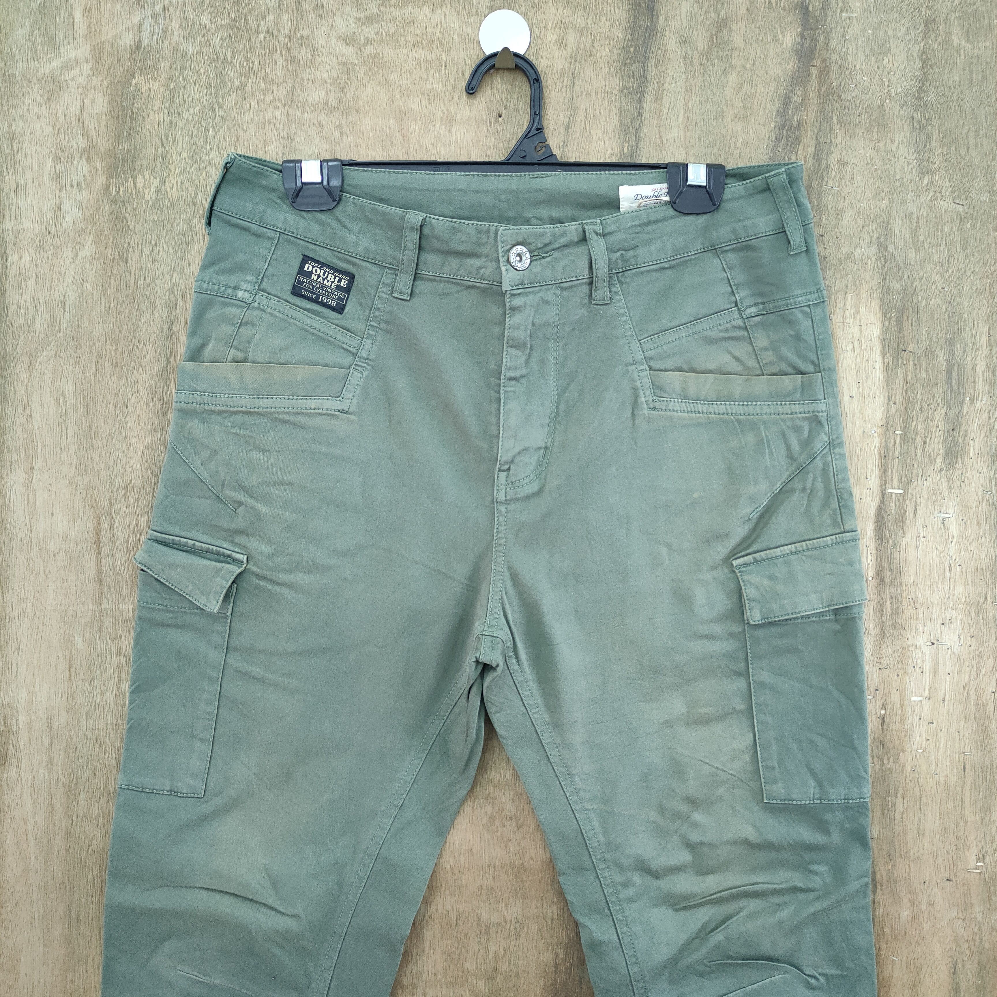 Japanese Brand × Vintage DOUBLE NAME FADED CARGO PANTS Size US 29 - 2 Thumbnail