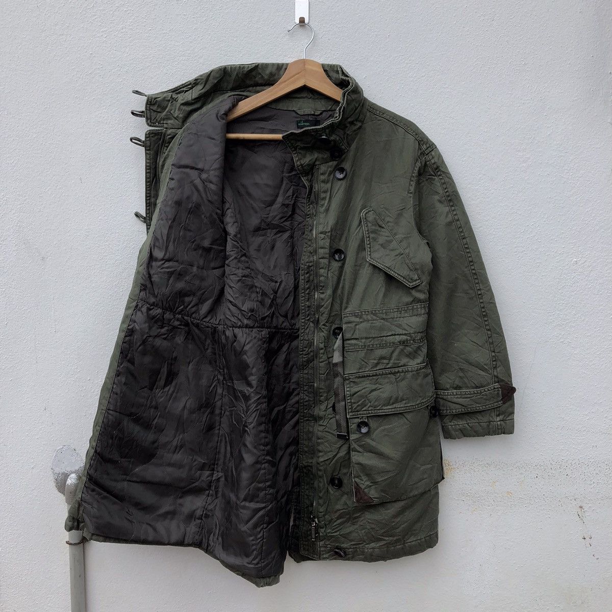 Japanese Brand MILITARY COLLECTIONS BENETTON PARACHUTE PARKA JACKET Size US M / EU 48-50 / 2 - 11 Thumbnail