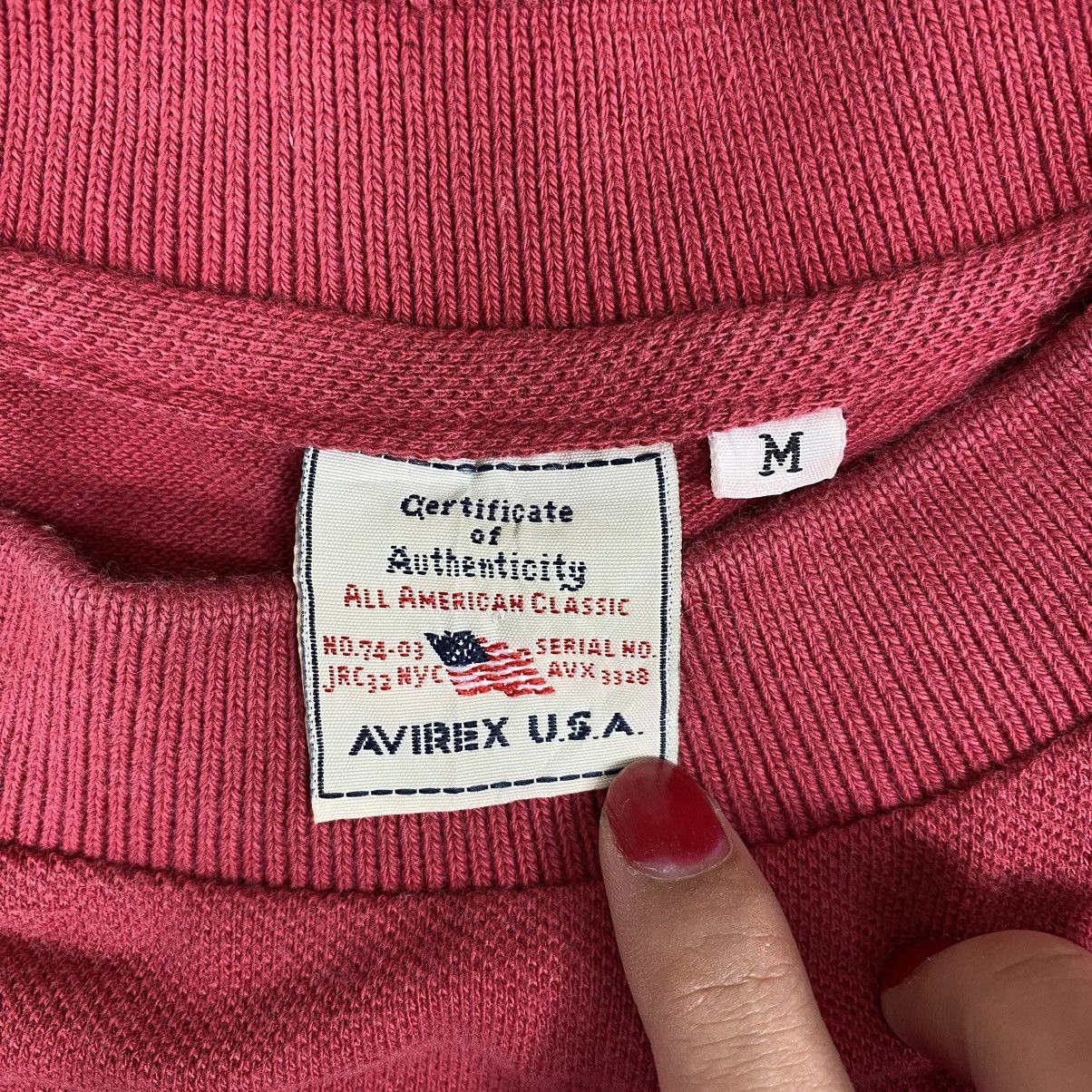 Avirex AVIREX USA ARMY Air Force Embroidered Logo Red Oversize Size US L / EU 52-54 / 3 - 5 Thumbnail