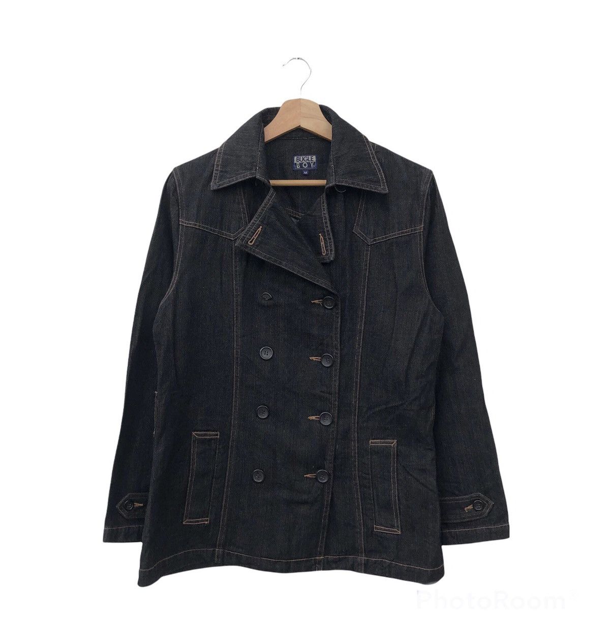 Japanese Brand DENIM JACKET DOUBLE BREAST BY BUGLE BOY WORKERS WEAR Size US M / EU 48-50 / 2 - 1 Thumbnail