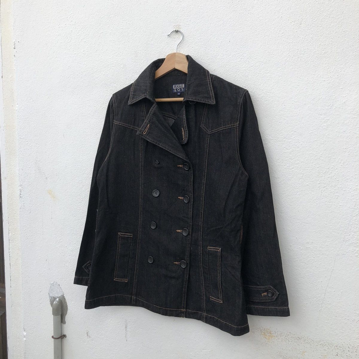 Japanese Brand DENIM JACKET DOUBLE BREAST BY BUGLE BOY WORKERS WEAR Size US M / EU 48-50 / 2 - 2 Thumbnail