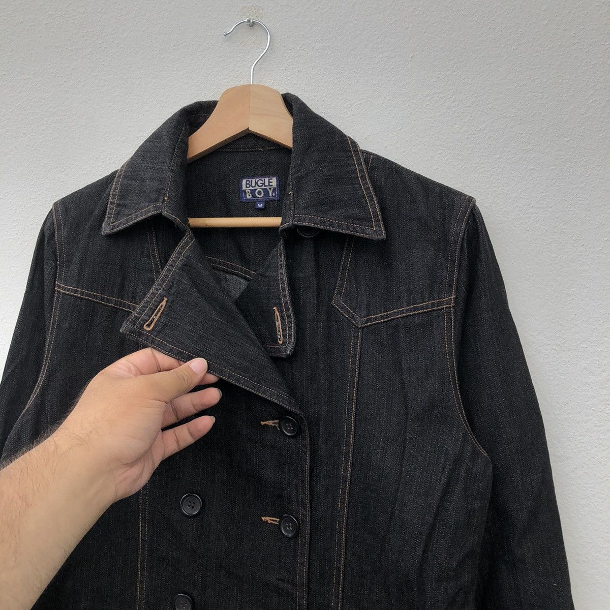 Japanese Brand DENIM JACKET DOUBLE BREAST BY BUGLE BOY WORKERS WEAR Size US M / EU 48-50 / 2 - 5 Thumbnail