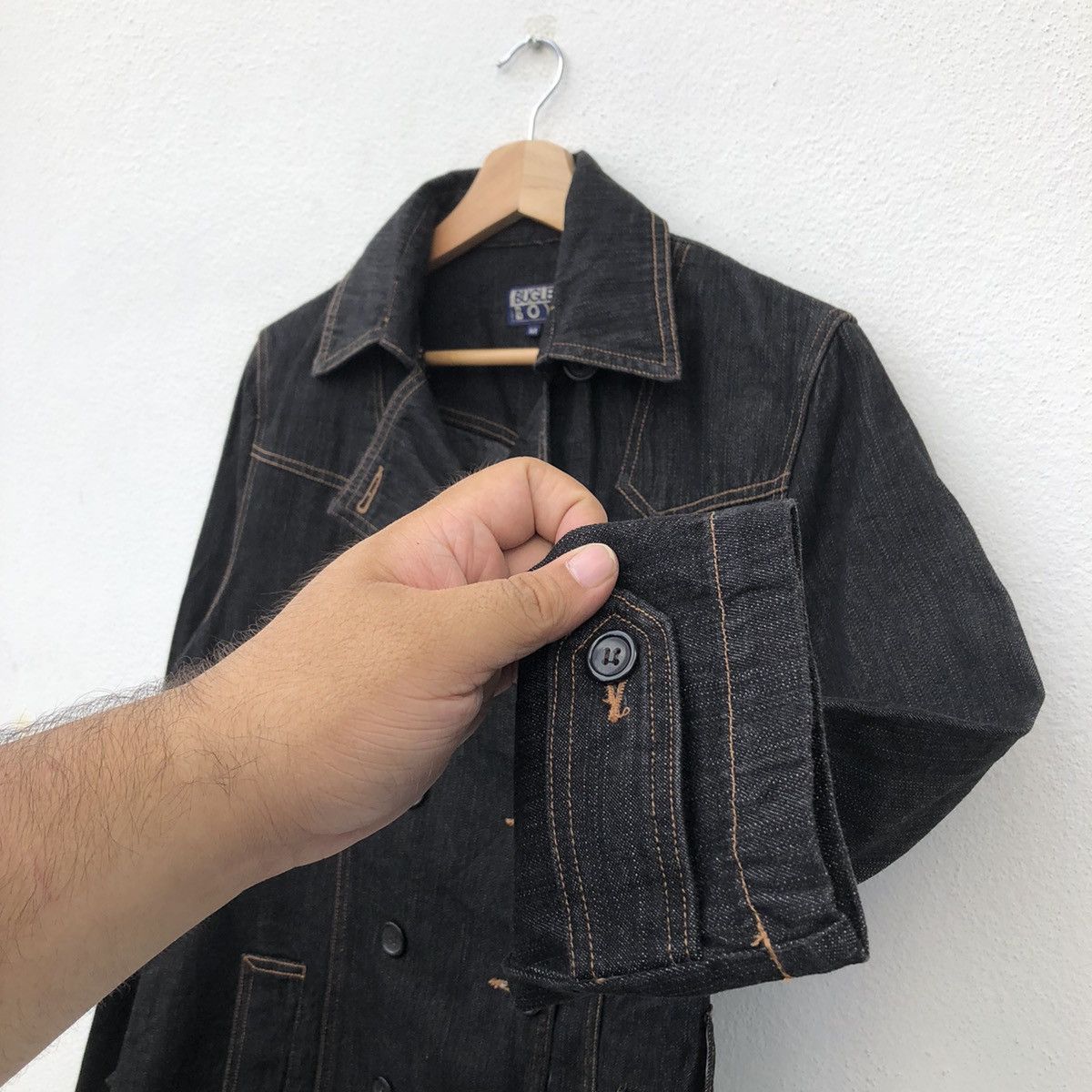 Japanese Brand DENIM JACKET DOUBLE BREAST BY BUGLE BOY WORKERS WEAR Size US M / EU 48-50 / 2 - 7 Thumbnail