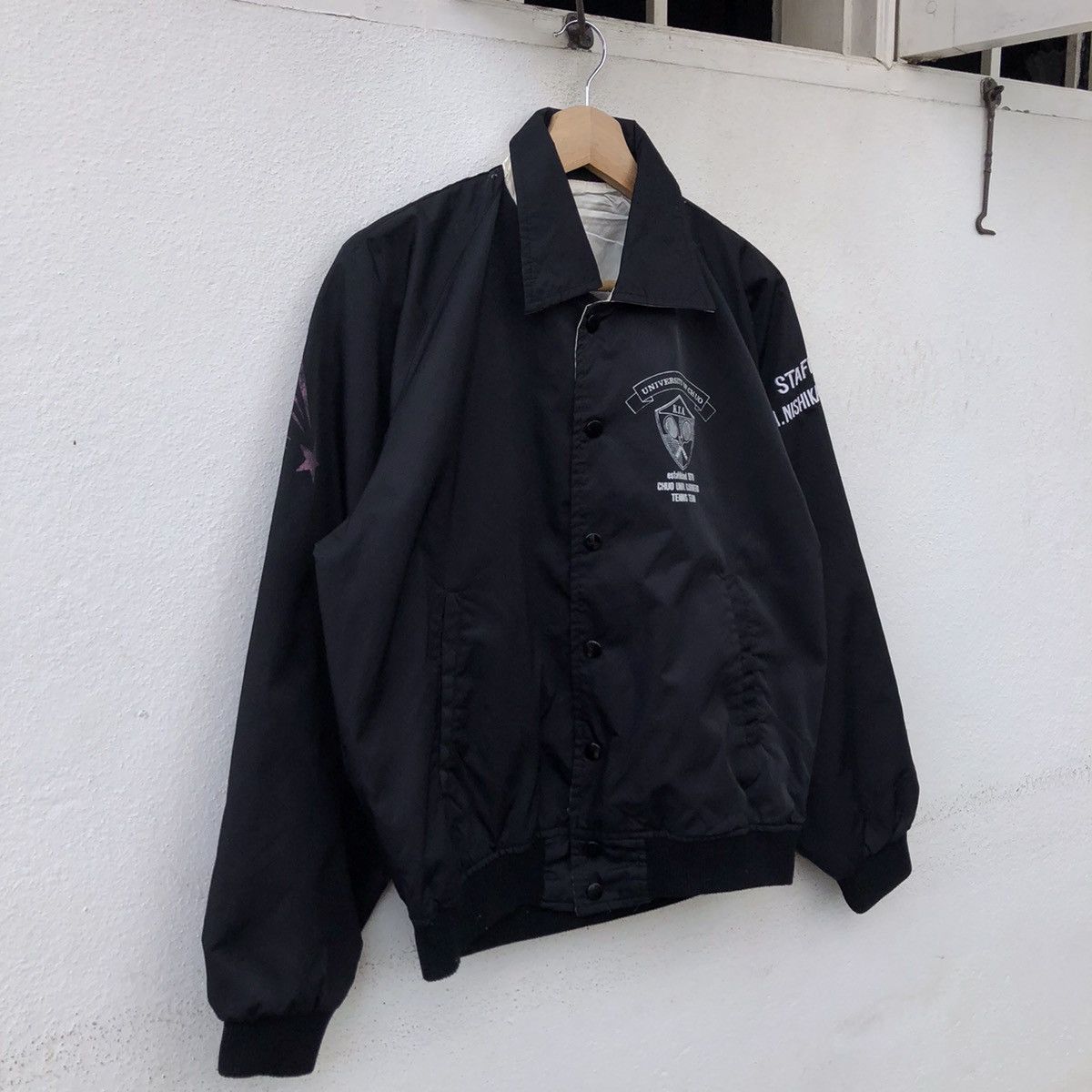 Japanese Brand REVERSIBLE VARSITY JACKET CHUOUNIVERSITY TENNIS ASSOCIATION Size US L / EU 52-54 / 3 - 6 Thumbnail