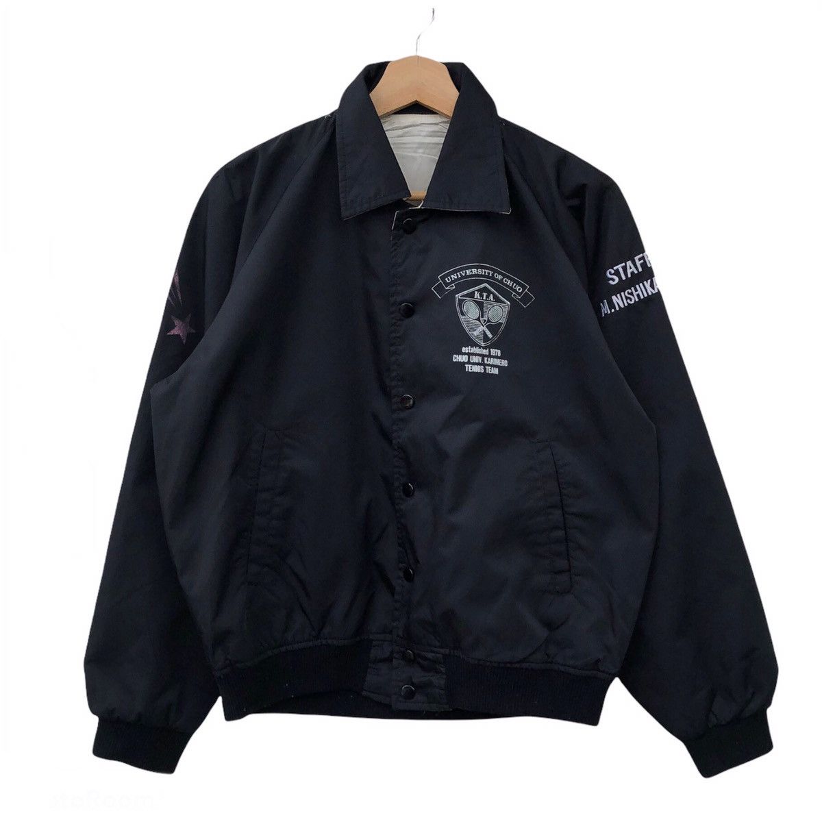 Japanese Brand REVERSIBLE VARSITY JACKET CHUOUNIVERSITY TENNIS ASSOCIATION Size US L / EU 52-54 / 3 - 2 Thumbnail