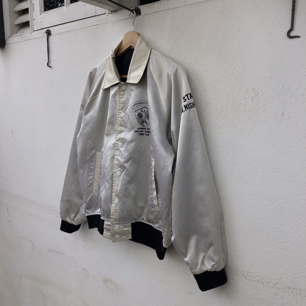 Japanese Brand REVERSIBLE VARSITY JACKET CHUOUNIVERSITY TENNIS ASSOCIATION Size US L / EU 52-54 / 3 - 10 Thumbnail