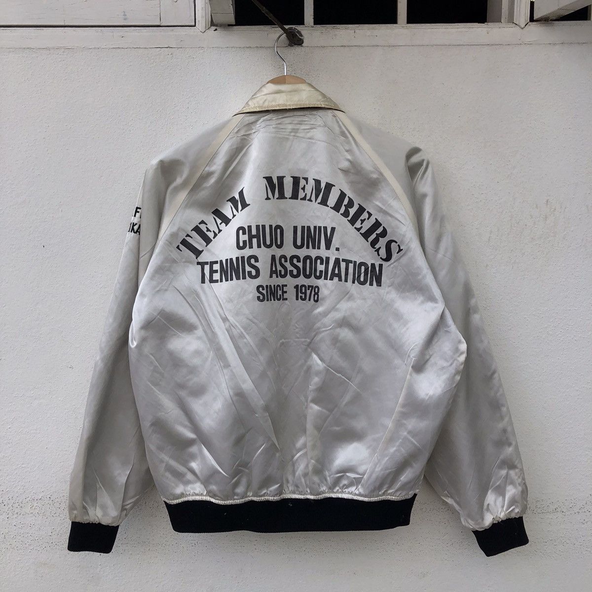 Japanese Brand REVERSIBLE VARSITY JACKET CHUOUNIVERSITY TENNIS ASSOCIATION Size US L / EU 52-54 / 3 - 4 Thumbnail