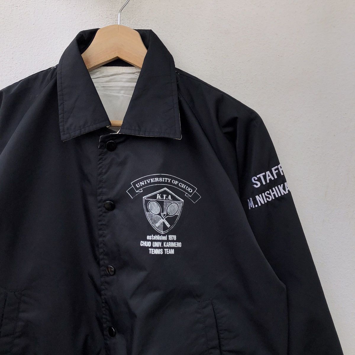Japanese Brand REVERSIBLE VARSITY JACKET CHUOUNIVERSITY TENNIS ASSOCIATION Size US L / EU 52-54 / 3 - 5 Thumbnail