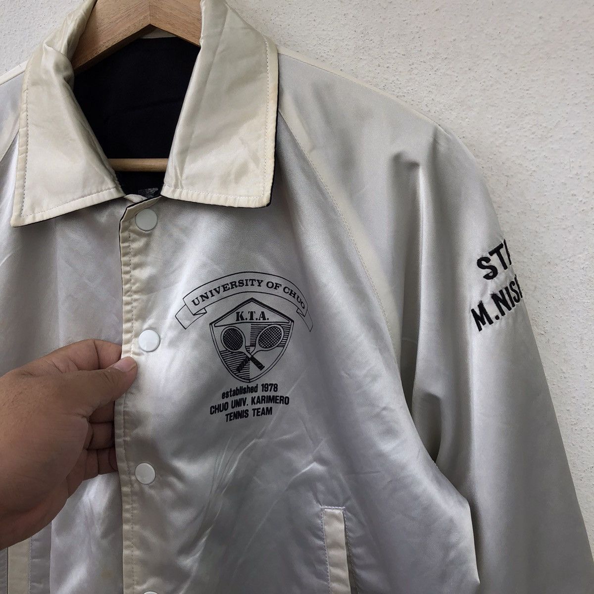 Japanese Brand REVERSIBLE VARSITY JACKET CHUOUNIVERSITY TENNIS ASSOCIATION Size US L / EU 52-54 / 3 - 11 Thumbnail