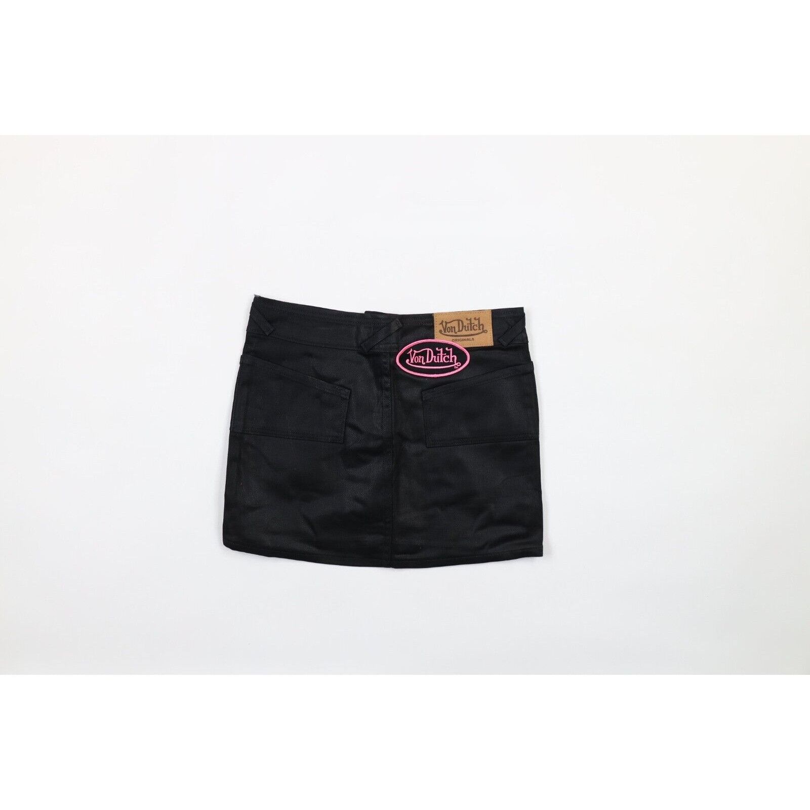 Vintage × Von Dutch NOS Vintage Y2K Von Dutch Stretch Denim Mini Skirt Size 30" / US 8 / IT 44 - 4 Thumbnail