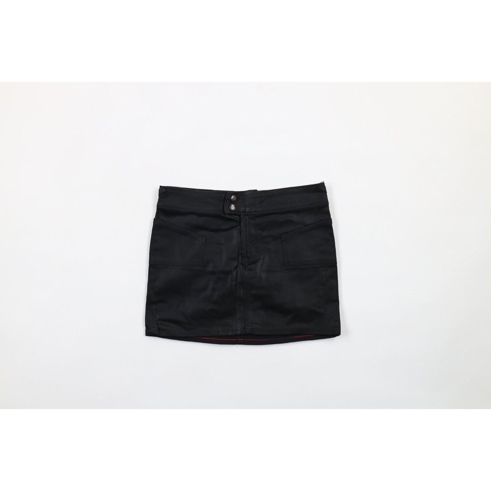Vintage × Von Dutch NOS Vintage Y2K Von Dutch Stretch Denim Mini Skirt Size 30" / US 8 / IT 44 - 1 Thumbnail