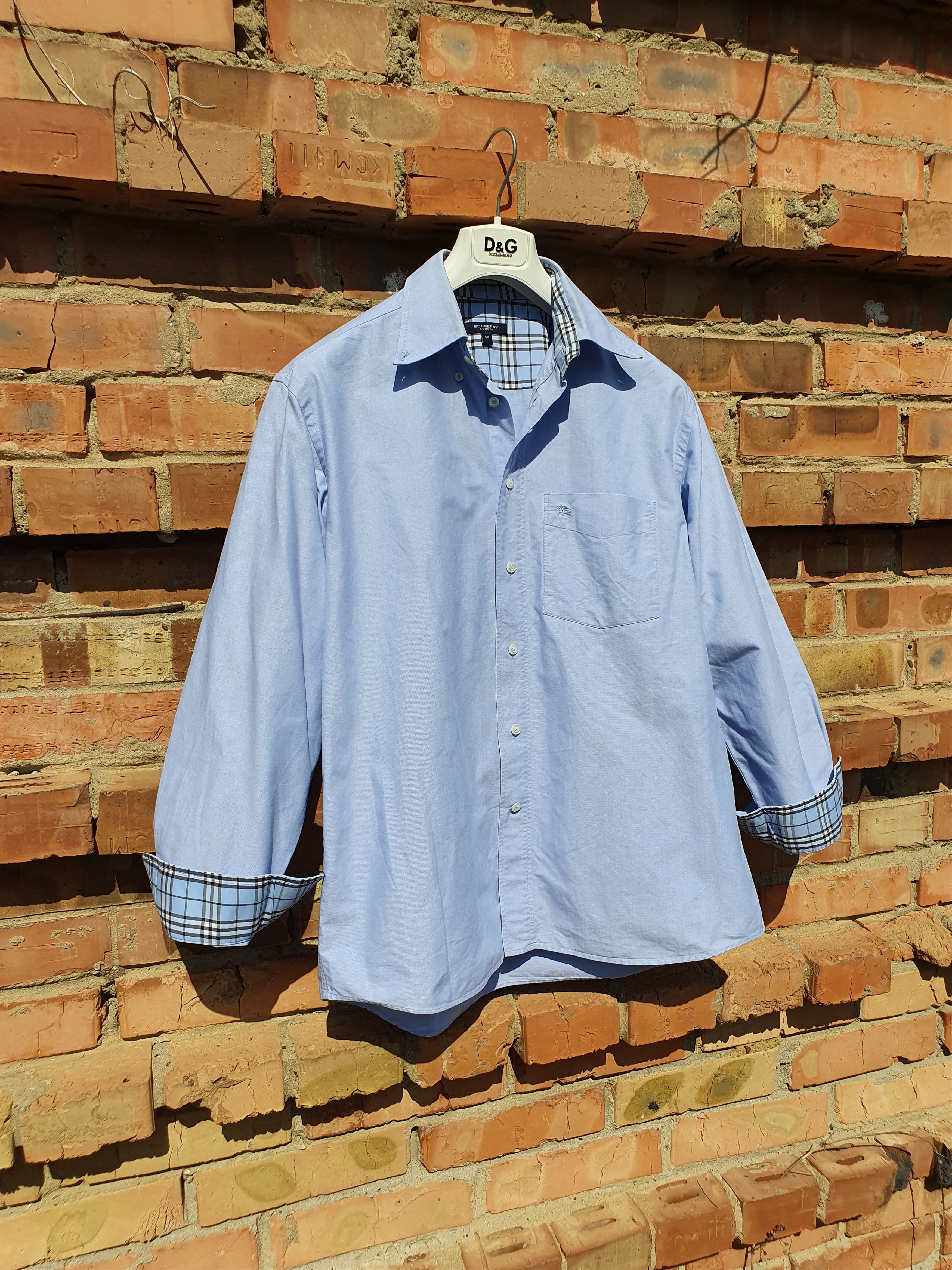 Burberry × Burberry Prorsum Rare Size Burberry Light Blue Nova Check Shirt Size US XXL / EU 58 / 5 - 11 Thumbnail