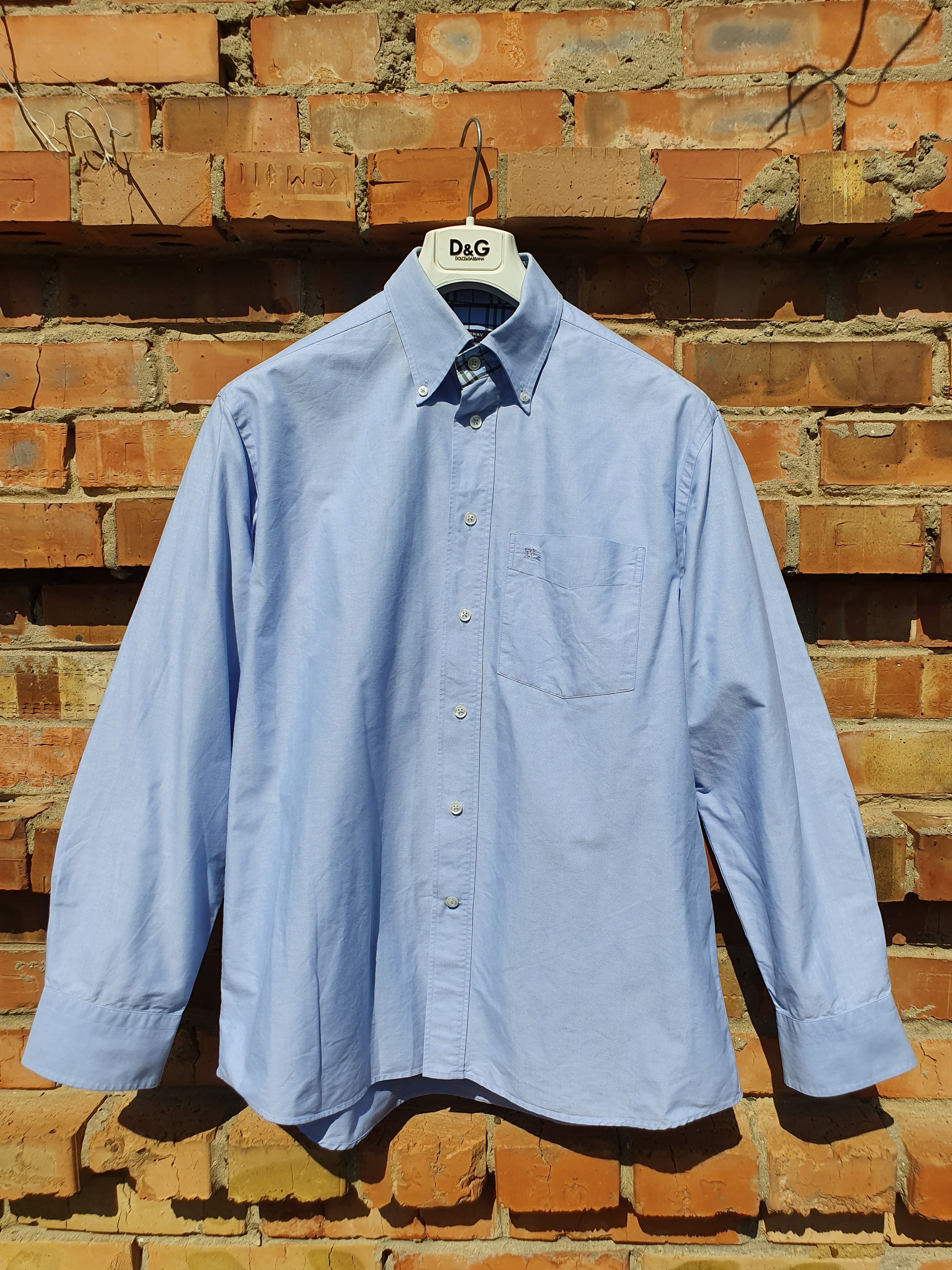 Burberry × Burberry Prorsum Rare Size Burberry Light Blue Nova Check Shirt Size US XXL / EU 58 / 5 - 4 Thumbnail