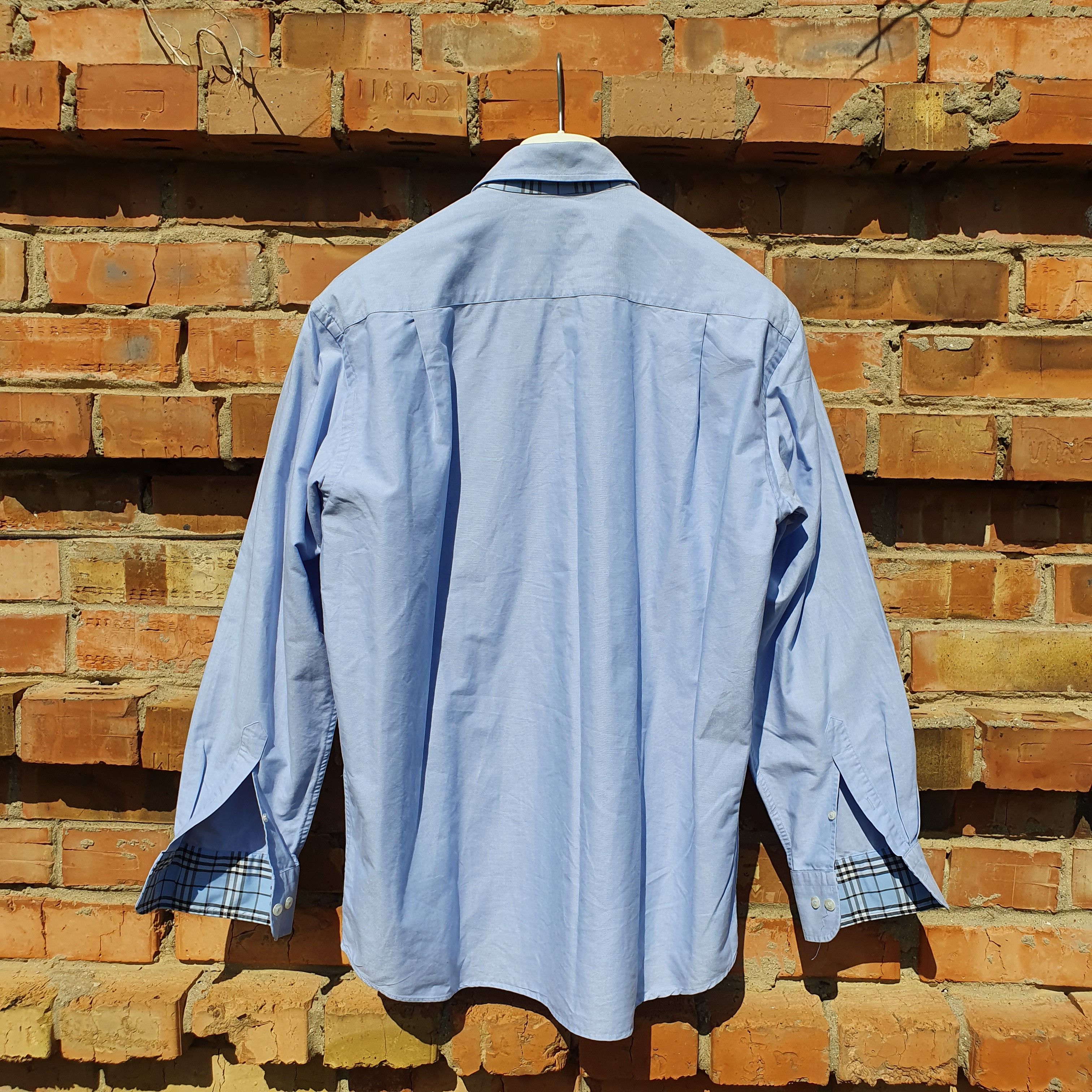 Burberry × Burberry Prorsum Rare Size Burberry Light Blue Nova Check Shirt Size US XXL / EU 58 / 5 - 5 Thumbnail