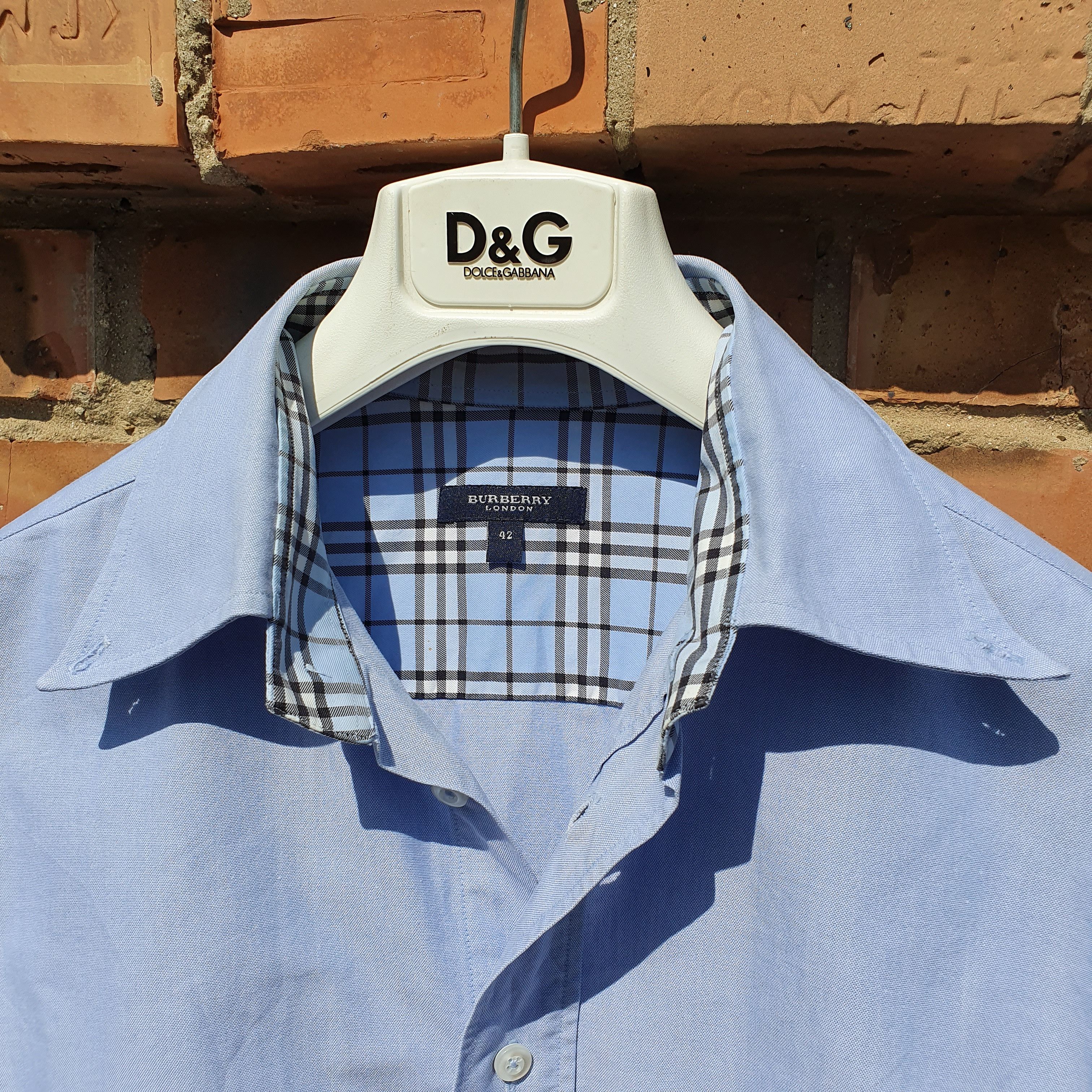Burberry × Burberry Prorsum Rare Size Burberry Light Blue Nova Check Shirt Size US XXL / EU 58 / 5 - 7 Thumbnail