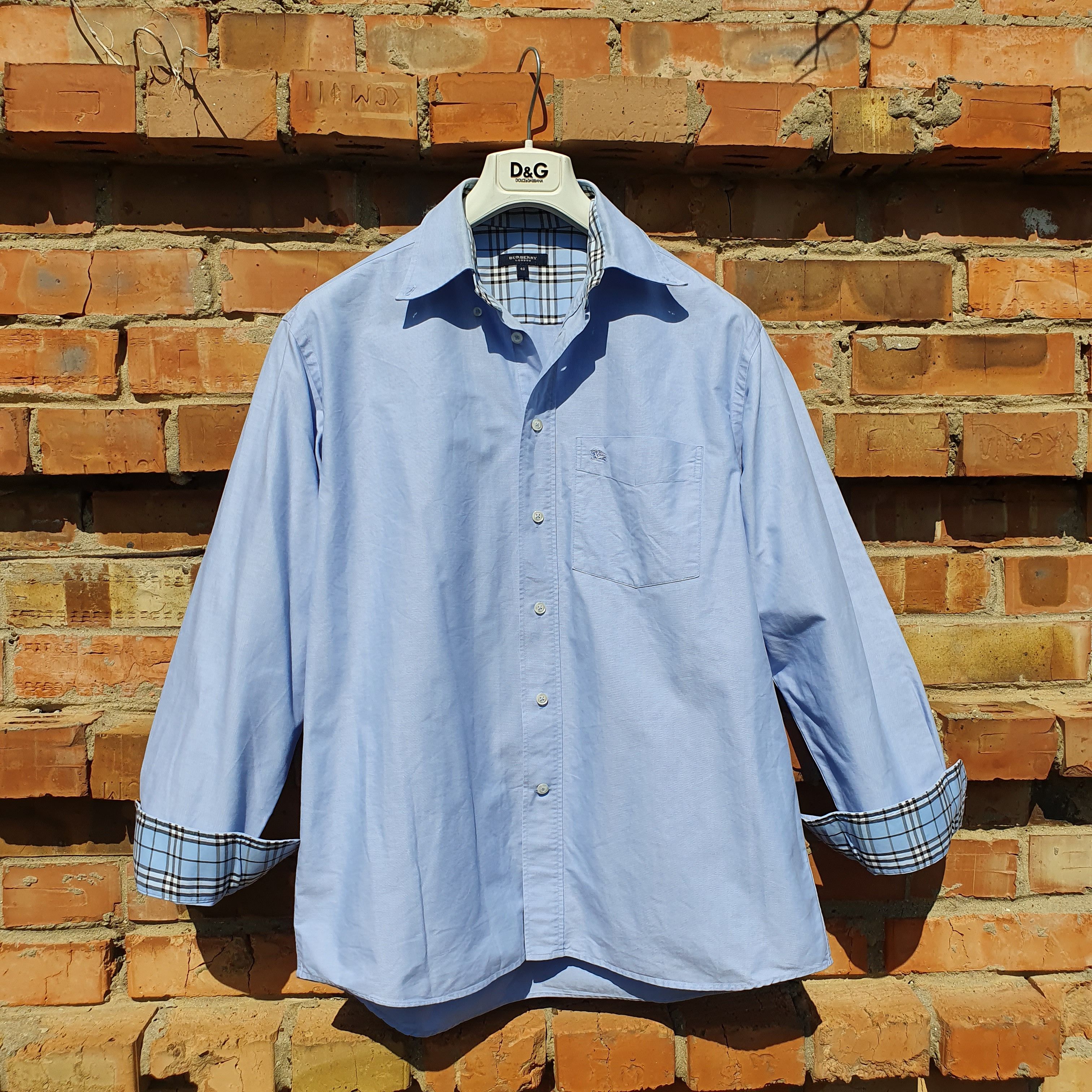 Burberry × Burberry Prorsum Rare Size Burberry Light Blue Nova Check Shirt Size US XXL / EU 58 / 5 - 12 Thumbnail