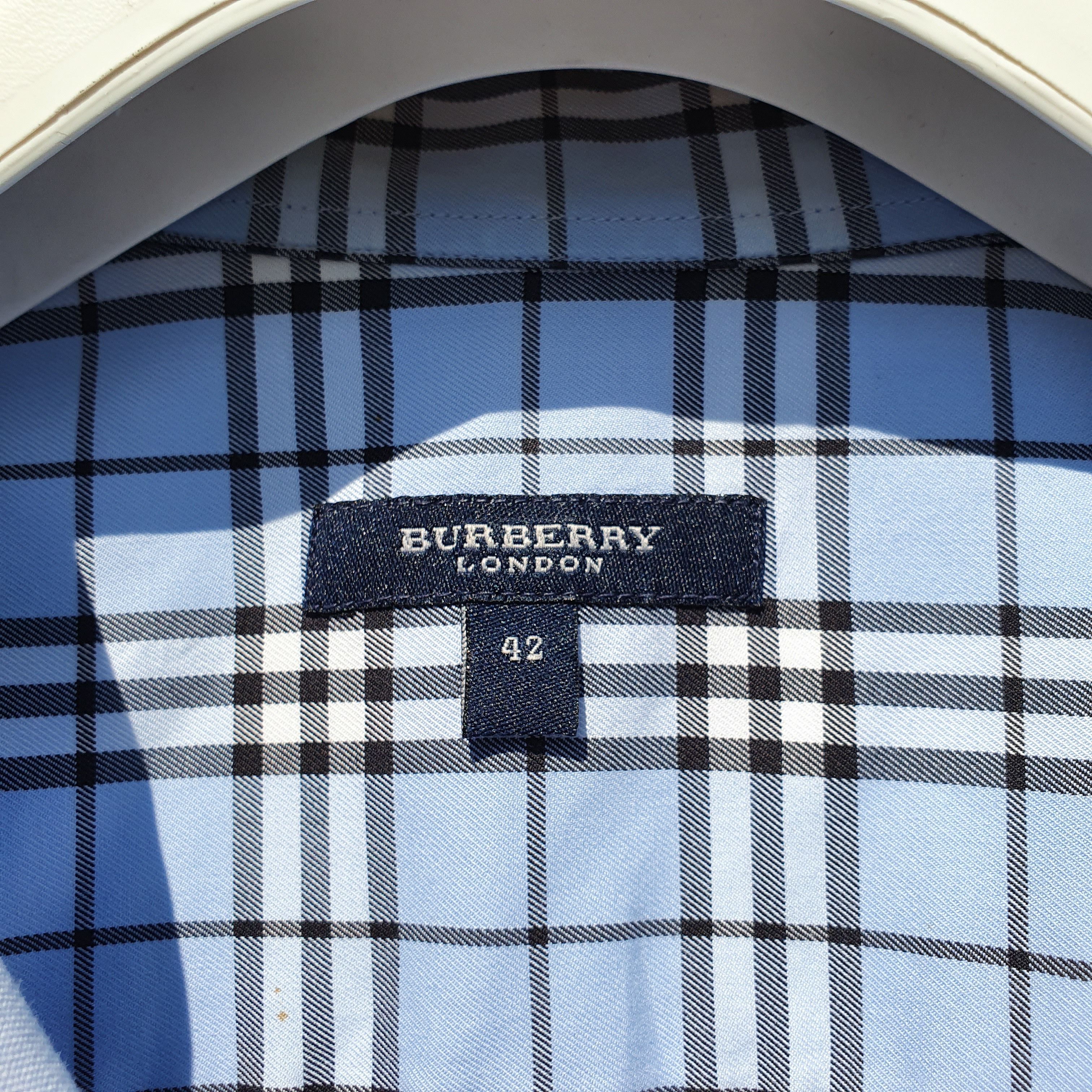 Burberry × Burberry Prorsum Rare Size Burberry Light Blue Nova Check Shirt Size US XXL / EU 58 / 5 - 8 Thumbnail