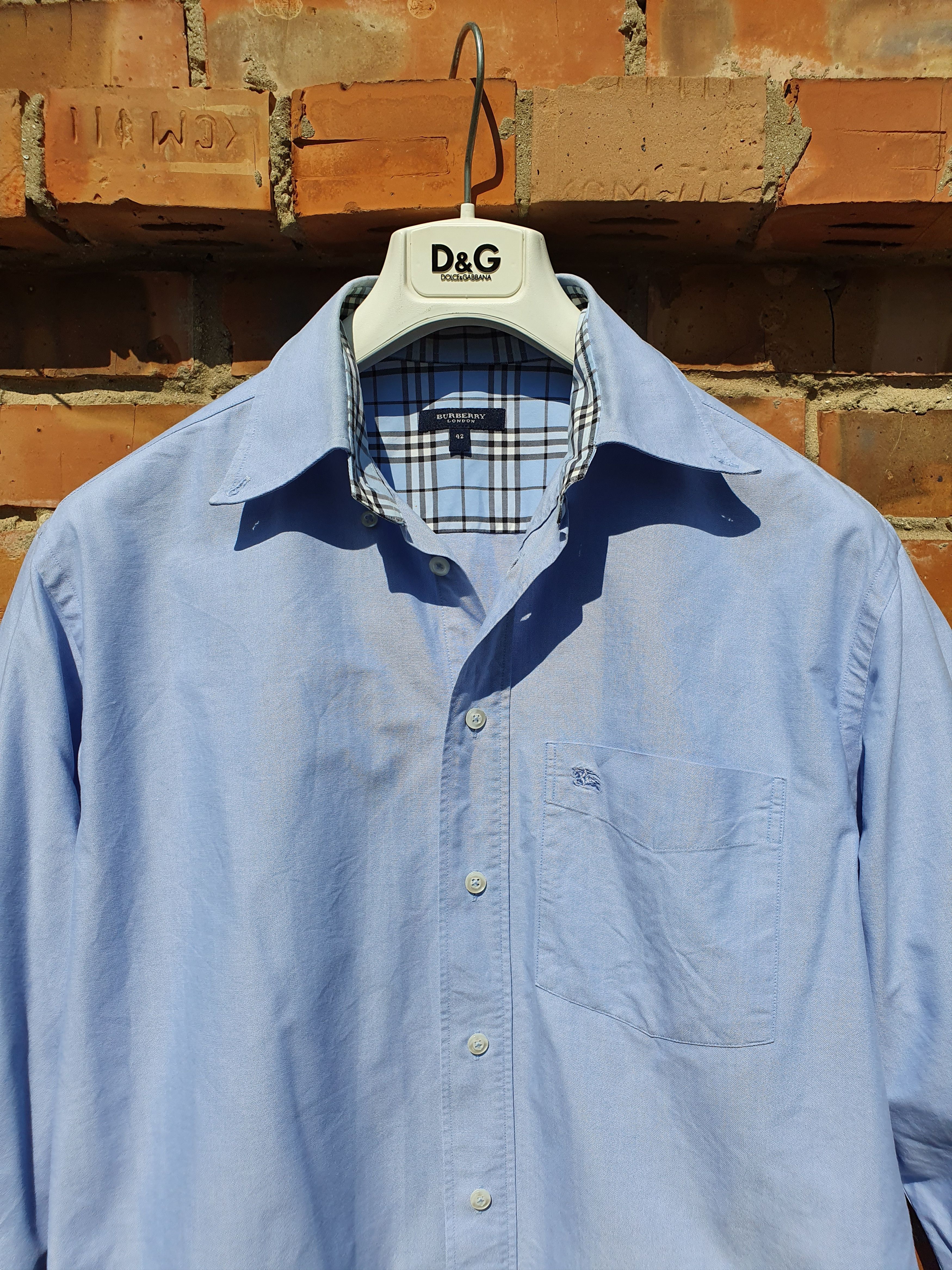 Burberry × Burberry Prorsum Rare Size Burberry Light Blue Nova Check Shirt Size US XXL / EU 58 / 5 - 1 Thumbnail