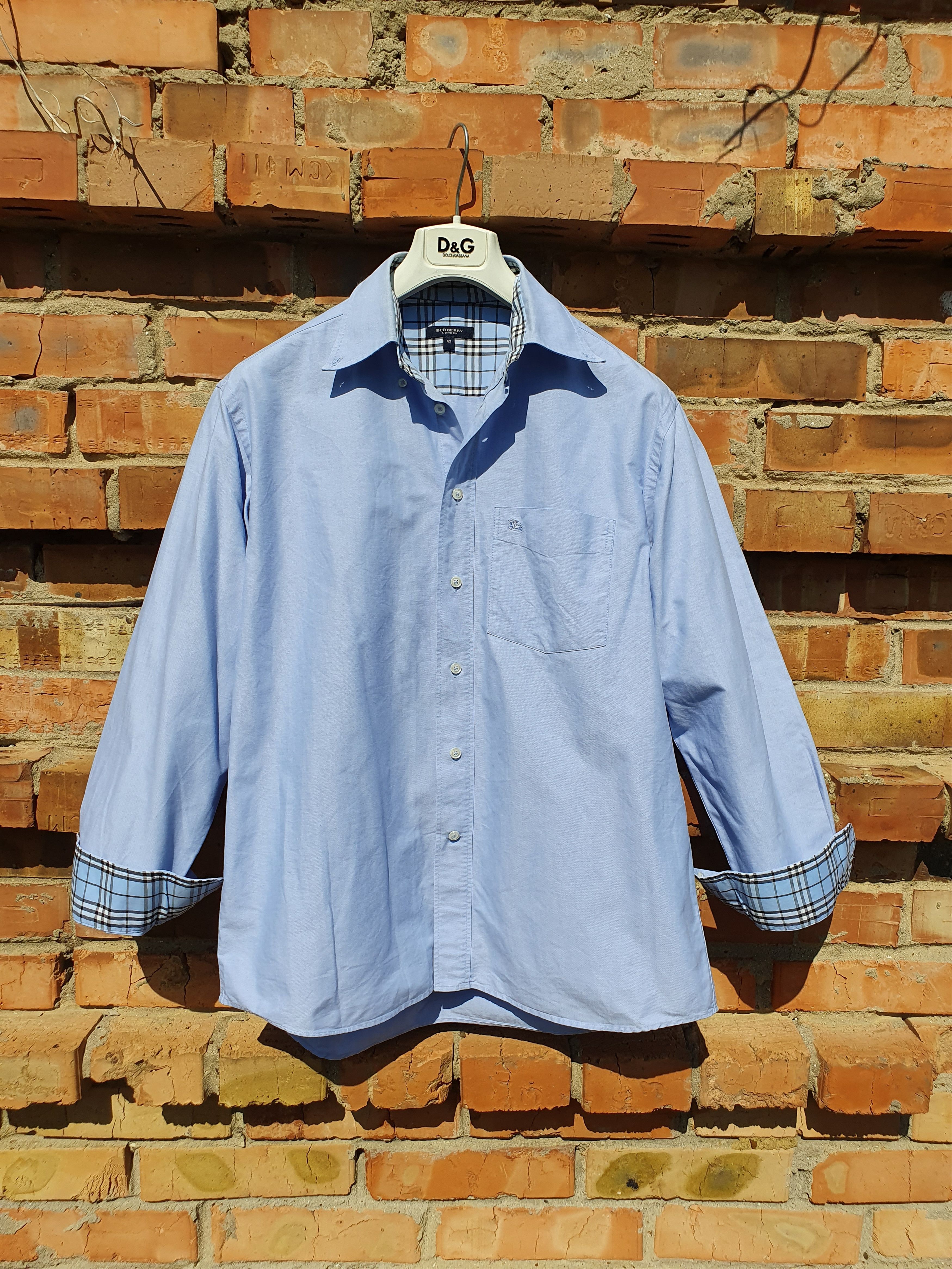 Burberry × Burberry Prorsum Rare Size Burberry Light Blue Nova Check Shirt Size US XXL / EU 58 / 5 - 2 Thumbnail