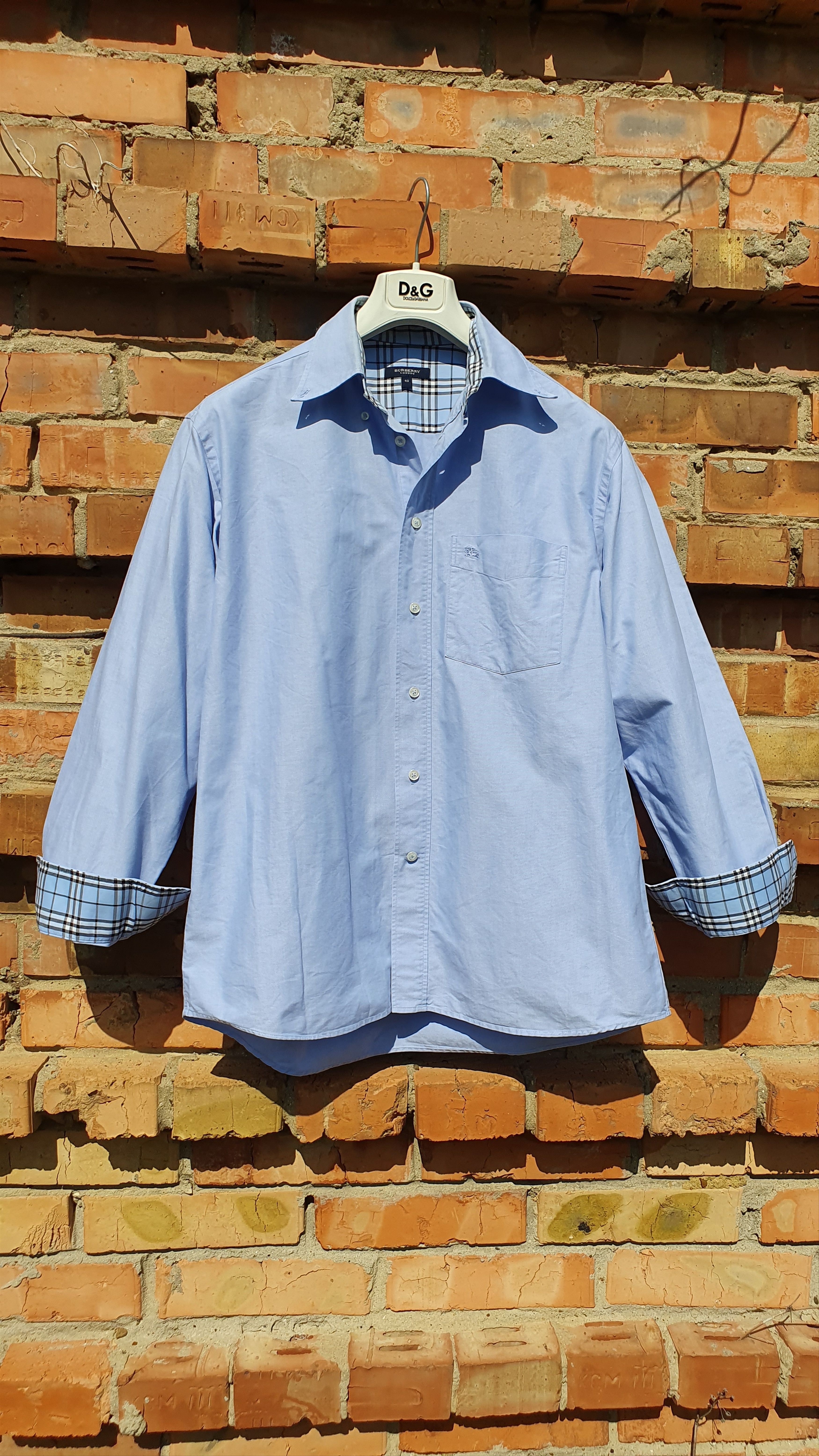 Burberry × Burberry Prorsum Rare Size Burberry Light Blue Nova Check Shirt Size US XXL / EU 58 / 5 - 3 Thumbnail