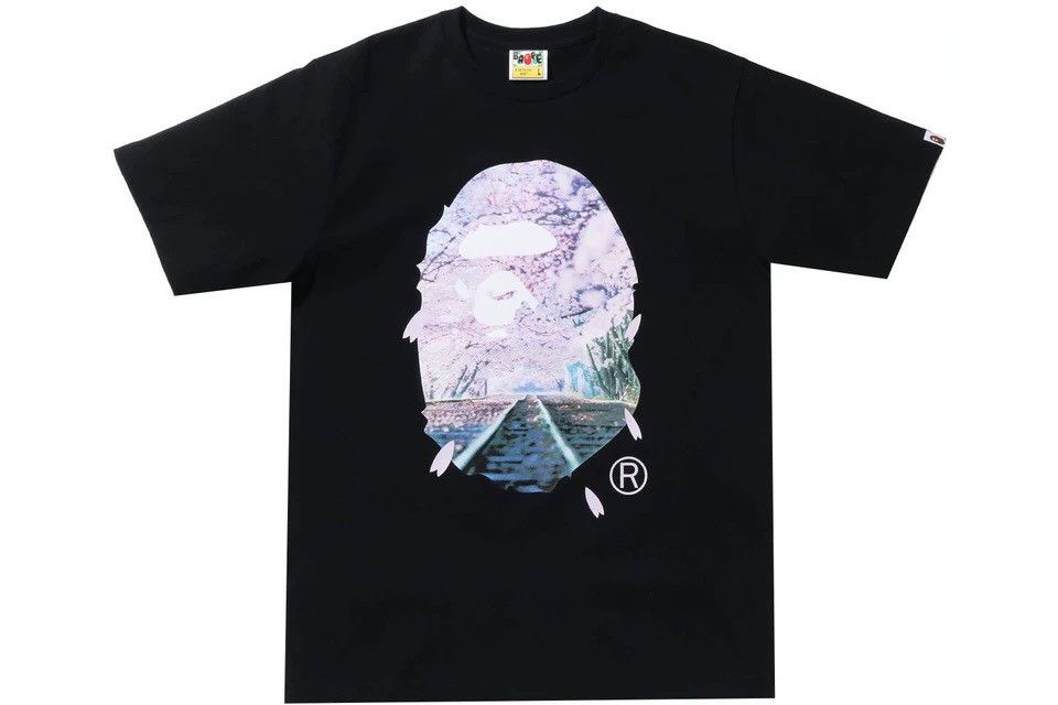 Bape BAPE Sakura Photo Ape Head Tee (SS22) Black Size US S / EU 44-46 / 1 - 2 Thumbnail