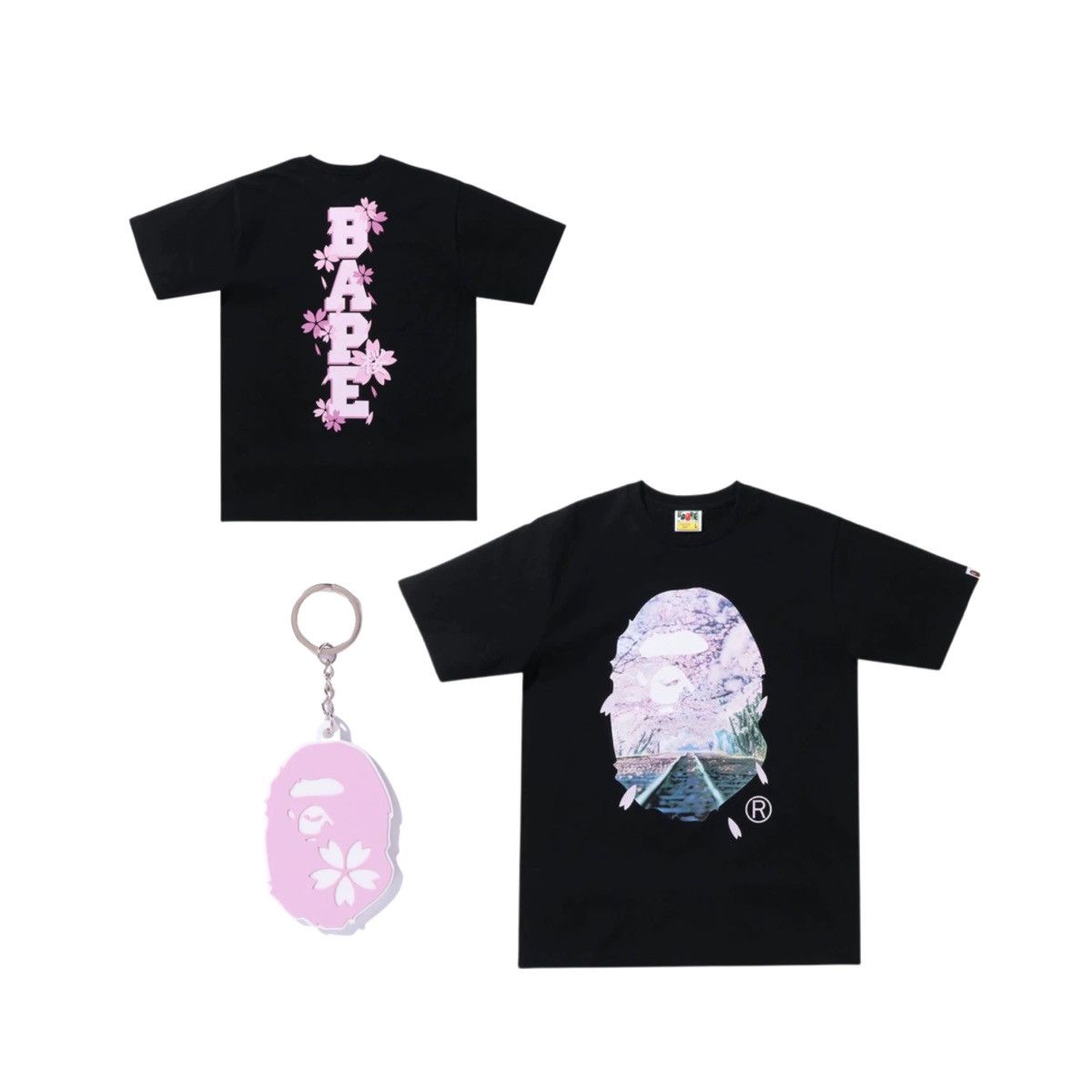 Bape BAPE Sakura Photo Ape Head Tee (SS22) Black Size US S / EU 44-46 / 1 - 1 Thumbnail