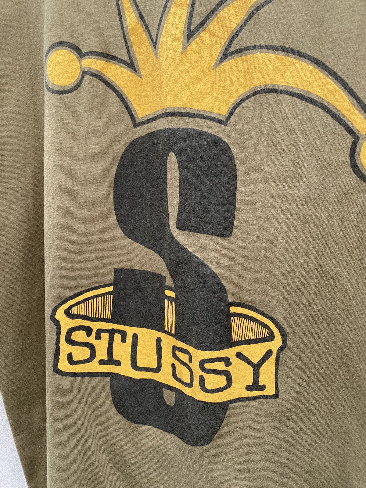 Stussy RARE💥Vintage OG 90s STÜSSY Crown 👑 Single Stitch Olive Tee Size US L / EU 52-54 / 3 - 4 Thumbnail