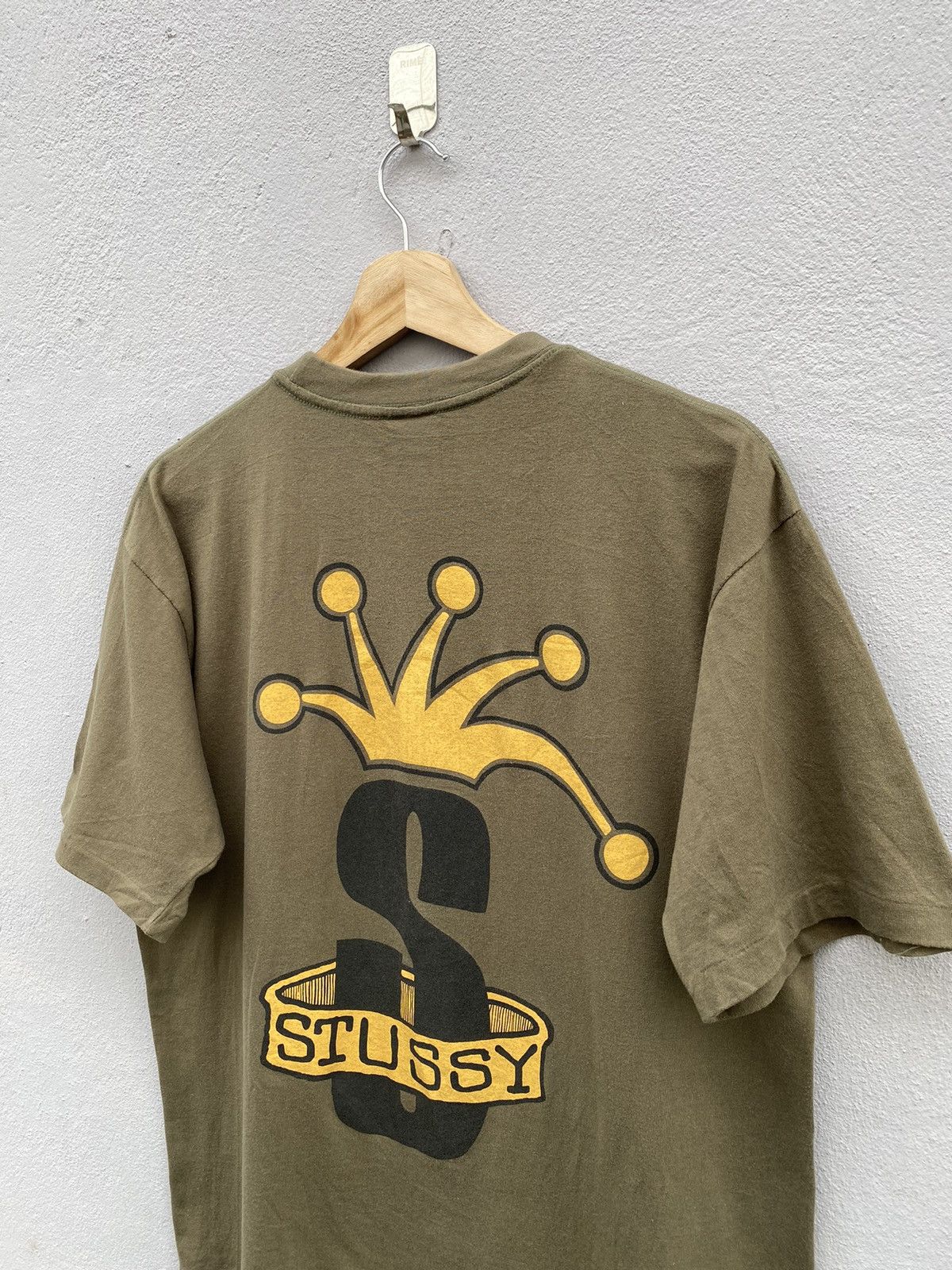 Stussy RARE💥Vintage OG 90s STÜSSY Crown 👑 Single Stitch Olive Tee Size US L / EU 52-54 / 3 - 3 Thumbnail