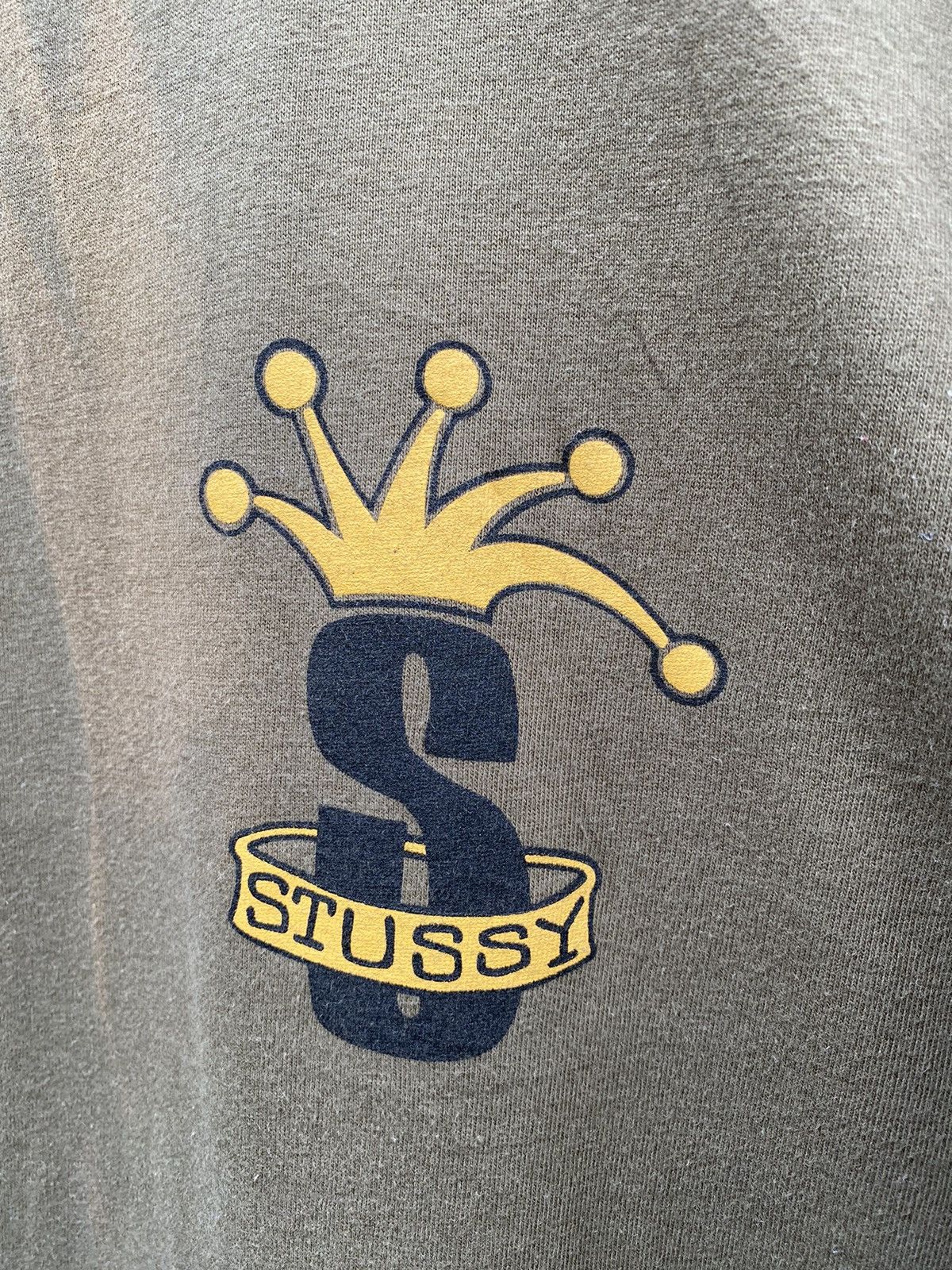 Stussy RARE💥Vintage OG 90s STÜSSY Crown 👑 Single Stitch Olive Tee Size US L / EU 52-54 / 3 - 8 Thumbnail