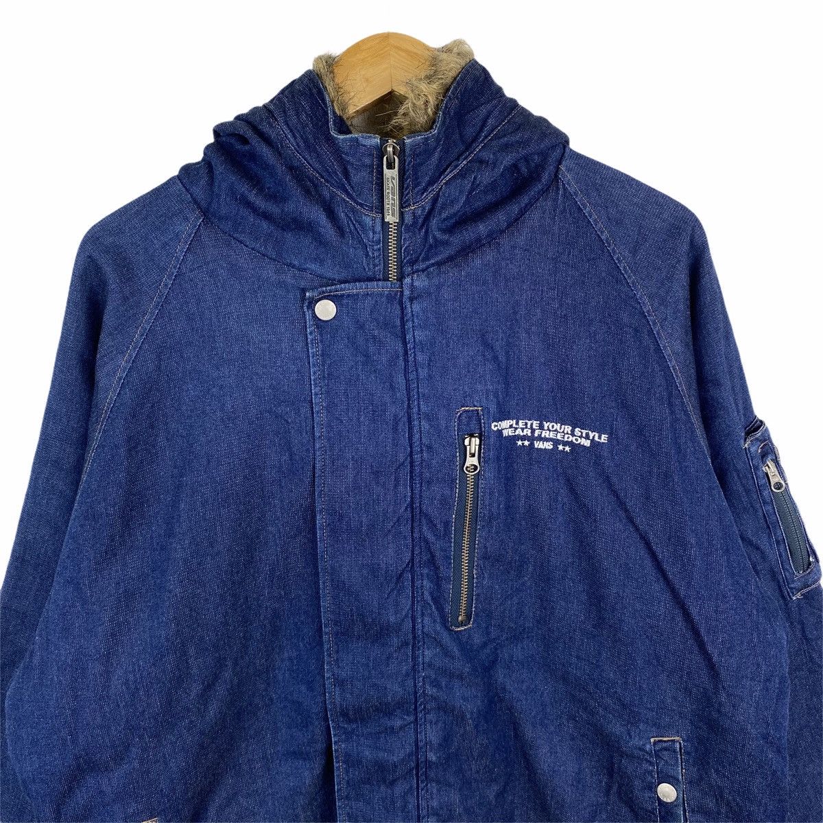 Vans × Vintage VINTAGE VANS SMALL LOGO SKATEBOARD FLIGHT JACKET HOODIE Size US L / EU 52-54 / 3 - 5 Thumbnail