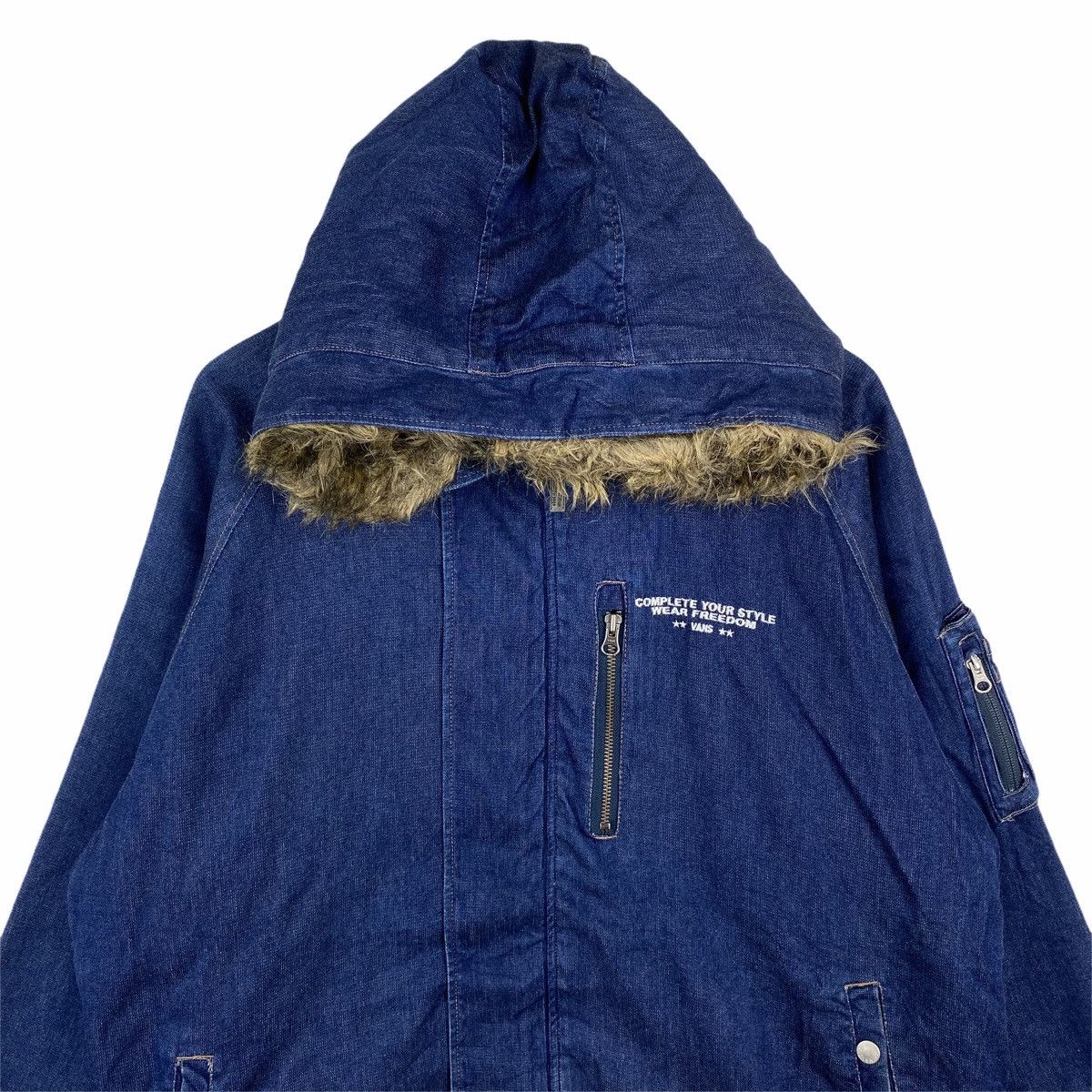 Vans × Vintage VINTAGE VANS SMALL LOGO SKATEBOARD FLIGHT JACKET HOODIE Size US L / EU 52-54 / 3 - 4 Thumbnail