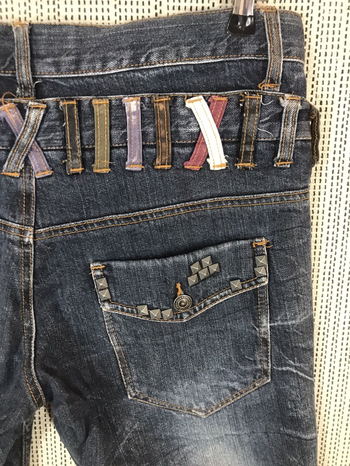 If Six Was Nine × Japanese Brand ‼️NYLAUS JEANS FLARED DOUBLE WAIST VERY RARE‼️ Size US 33 - 6 Thumbnail