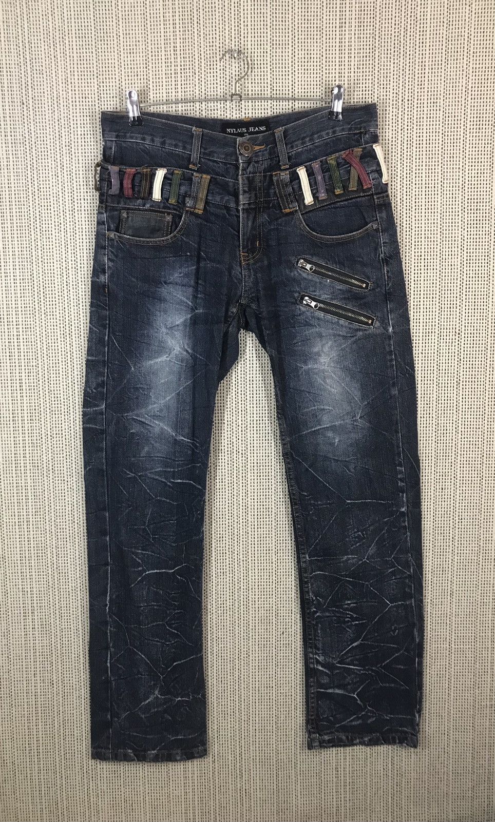 If Six Was Nine × Japanese Brand ‼️NYLAUS JEANS FLARED DOUBLE WAIST VERY RARE‼️ Size US 33 - 1 Thumbnail