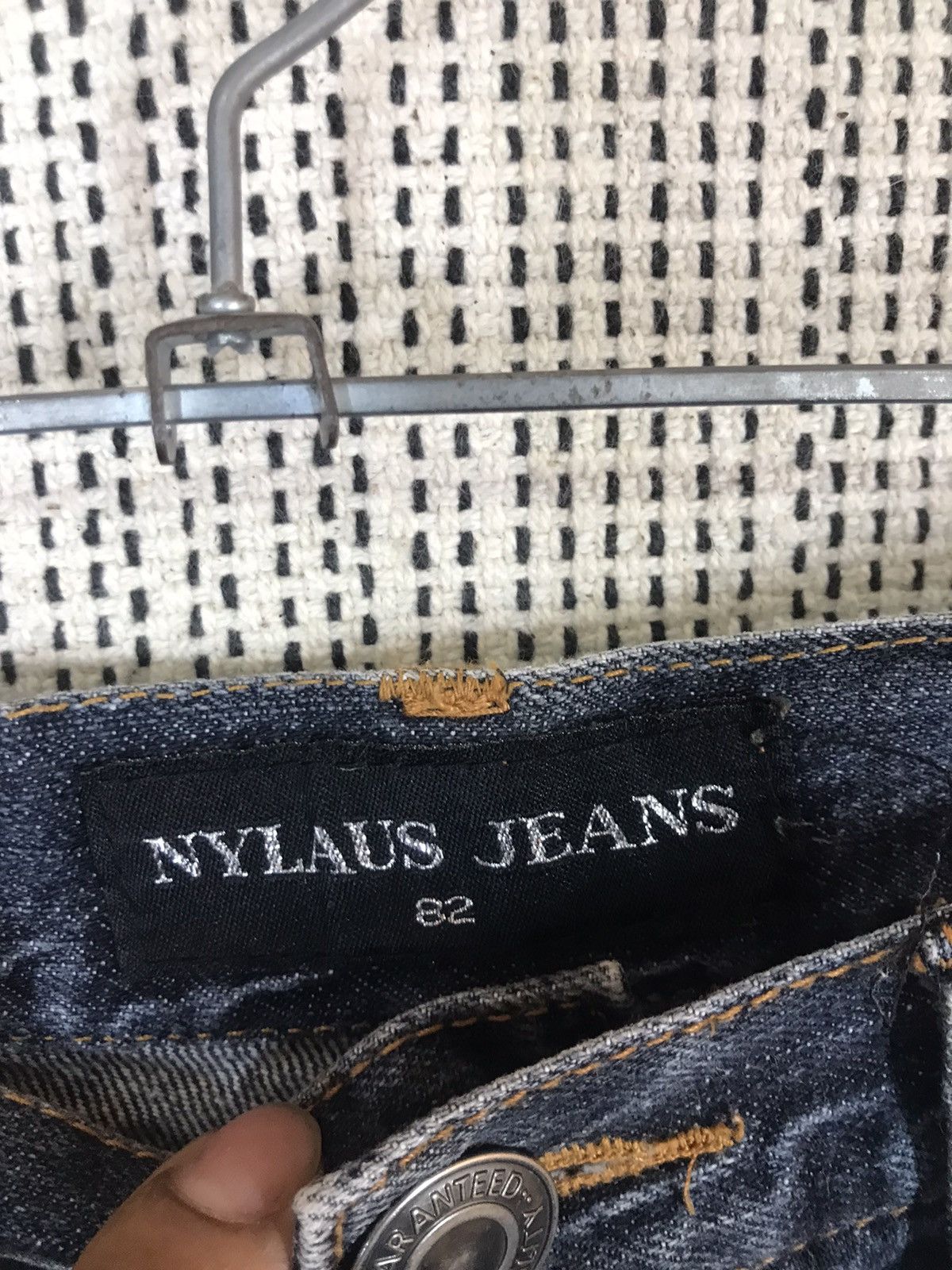 If Six Was Nine × Japanese Brand ‼️NYLAUS JEANS FLARED DOUBLE WAIST VERY RARE‼️ Size US 33 - 4 Thumbnail