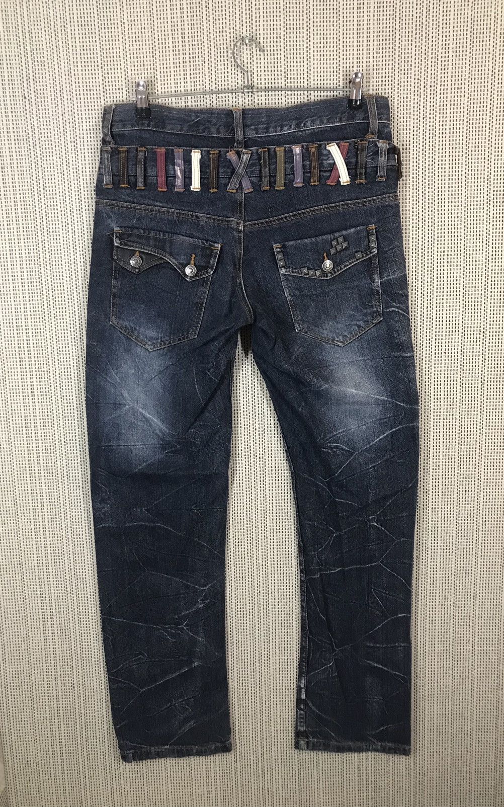 If Six Was Nine × Japanese Brand ‼️NYLAUS JEANS FLARED DOUBLE WAIST VERY RARE‼️ Size US 33 - 2 Thumbnail