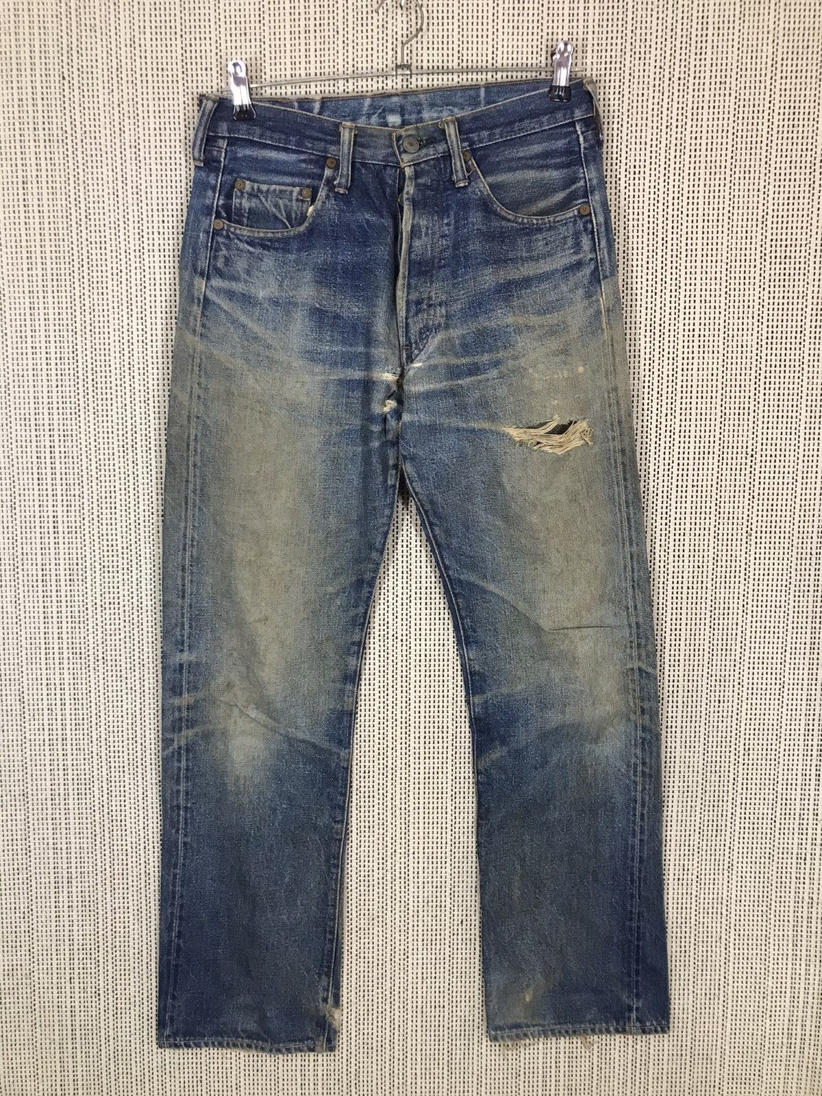 Full Count & Co. ‼️FULL COUNT SELVEDGE DENIM DISTRESSED‼️ Size US 30 / EU 46 - 1 Thumbnail