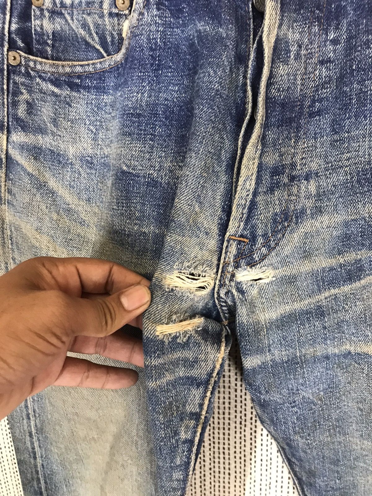 Full Count & Co. ‼️FULL COUNT SELVEDGE DENIM DISTRESSED‼️ Size US 30 / EU 46 - 5 Thumbnail