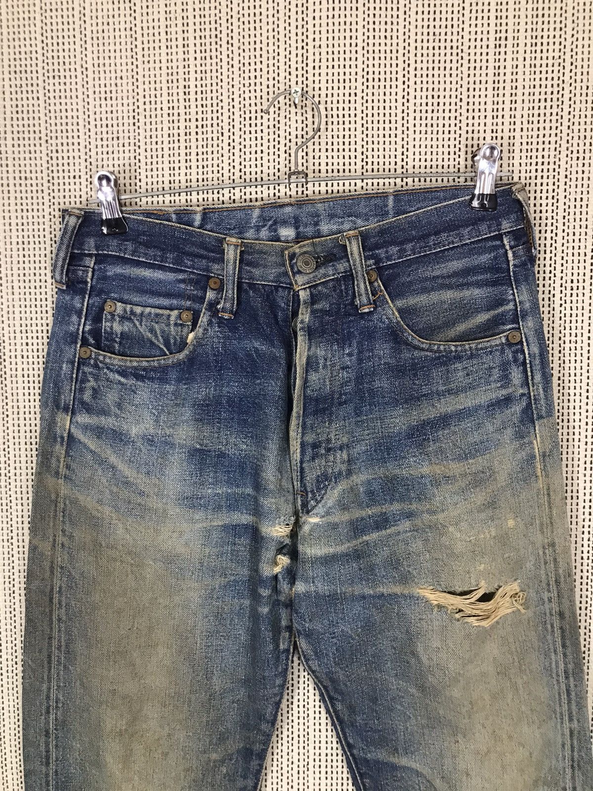 Full Count & Co. ‼️FULL COUNT SELVEDGE DENIM DISTRESSED‼️ Size US 30 / EU 46 - 3 Thumbnail