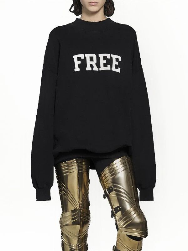 image of Balenciaga Fall 21 Free Artwork Black Sweatshirt, Men's (Size XL)