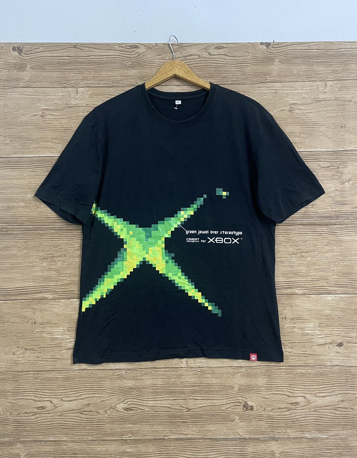 image of Optic Gaming x Vintage Xbox Promo T Shirt L Fit M Playstation Xbox 360 Sega in Black (Size Medium)