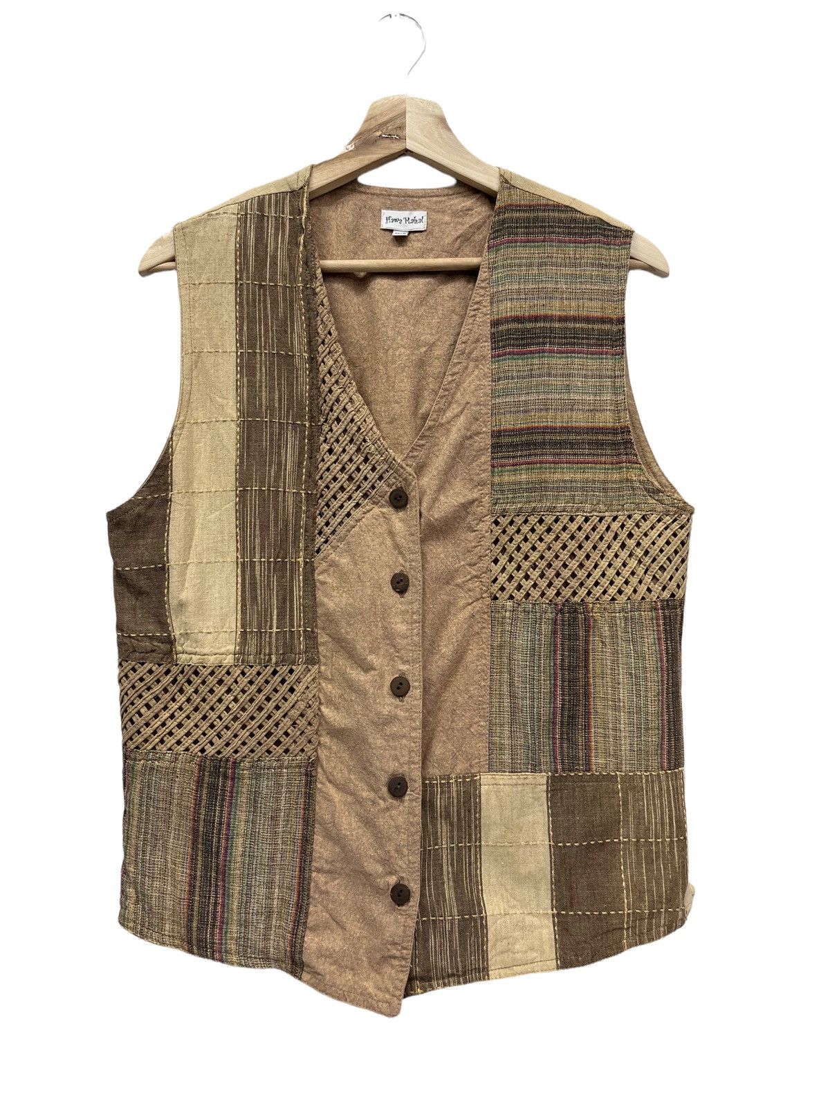 Jun Takahashi × Vintage KAWAMAHAL 90's Native Patchwork Sashiko Vest Kapital Style Size US M / EU 48-50 / 2 - 1 Thumbnail