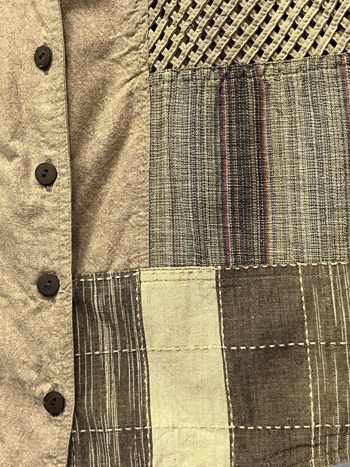 Jun Takahashi × Vintage KAWAMAHAL 90's Native Patchwork Sashiko Vest Kapital Style Size US M / EU 48-50 / 2 - 6 Thumbnail