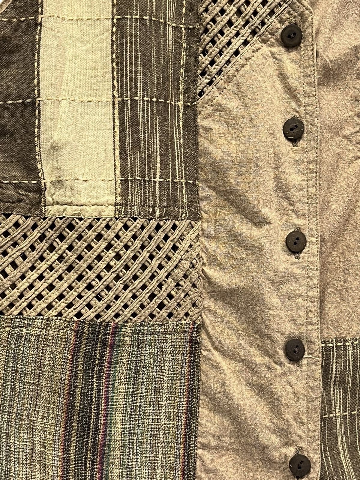 Jun Takahashi × Vintage KAWAMAHAL 90's Native Patchwork Sashiko Vest Kapital Style Size US M / EU 48-50 / 2 - 5 Thumbnail